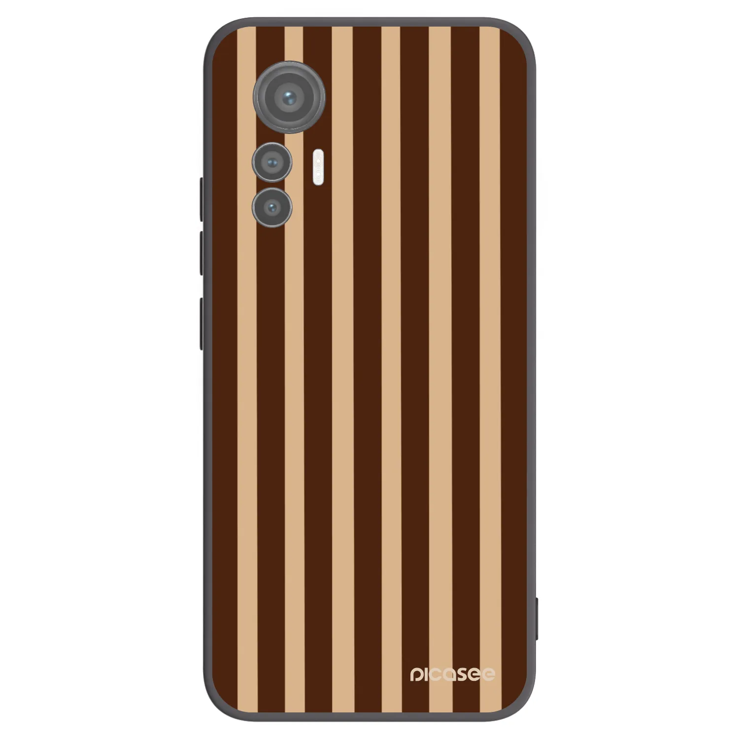 Picasee silikónový čierny obal pre Xiaomi 12 Lite - Brown lines