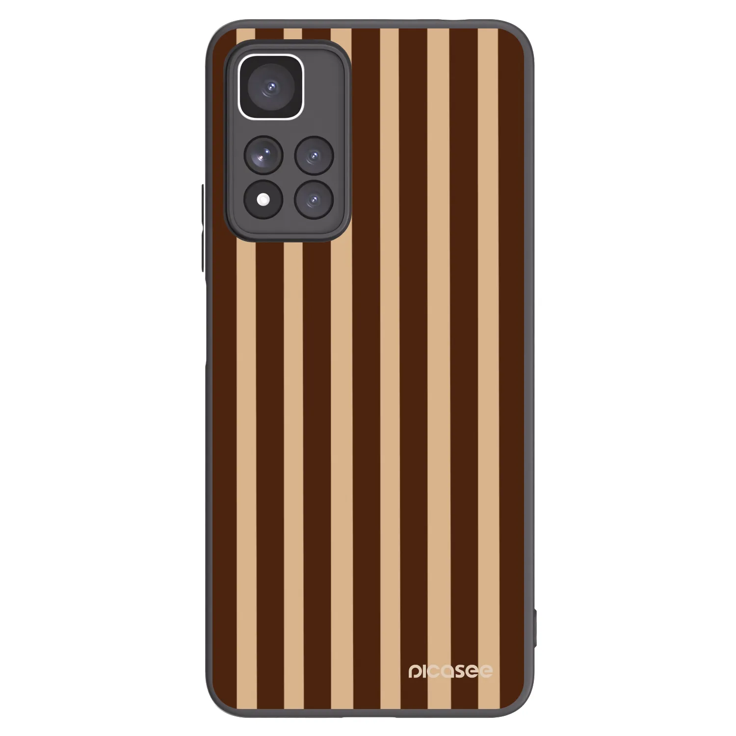 Picasee silikónový čierny obal pre Xiaomi Redmi Note 11 Pro+ 5G - Brown lines