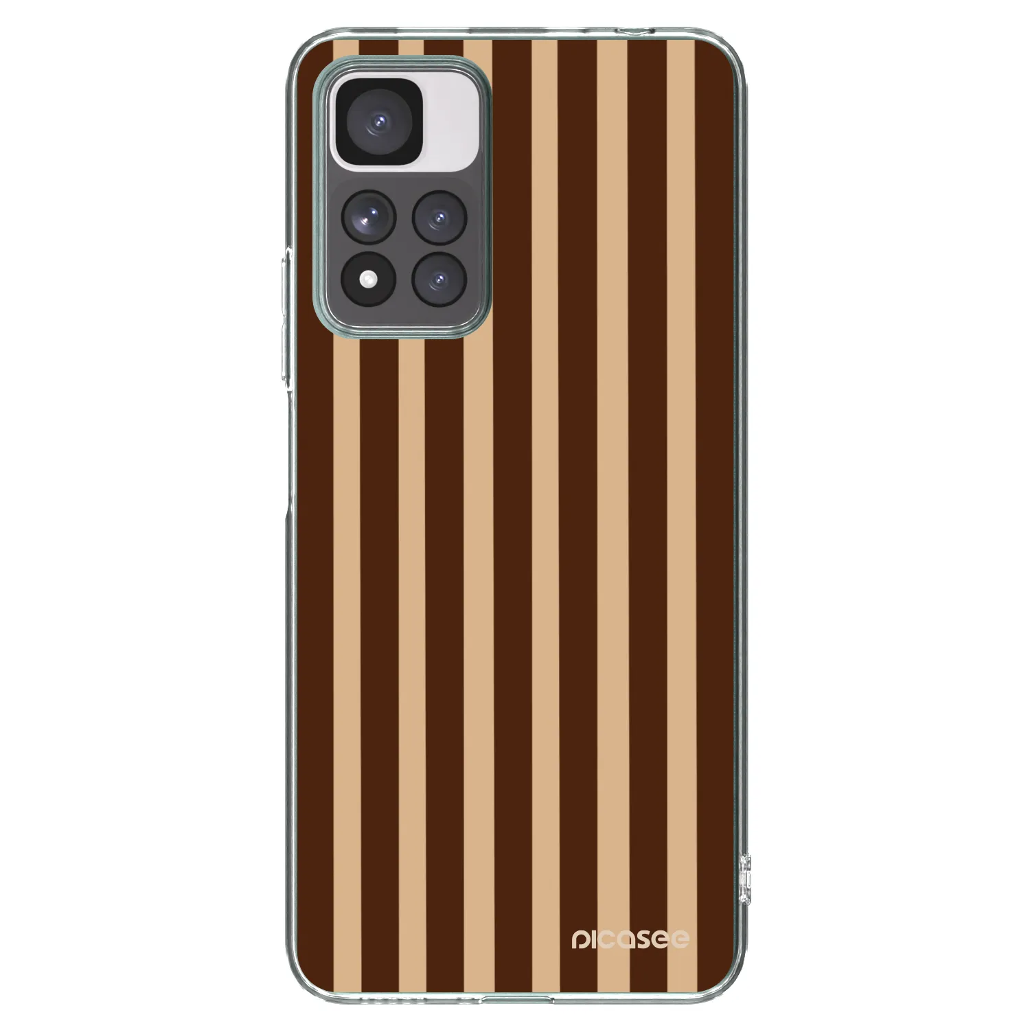 Picasee silikónový prehľadný obal pre Xiaomi Redmi Note 11 Pro+ 5G - Brown lines