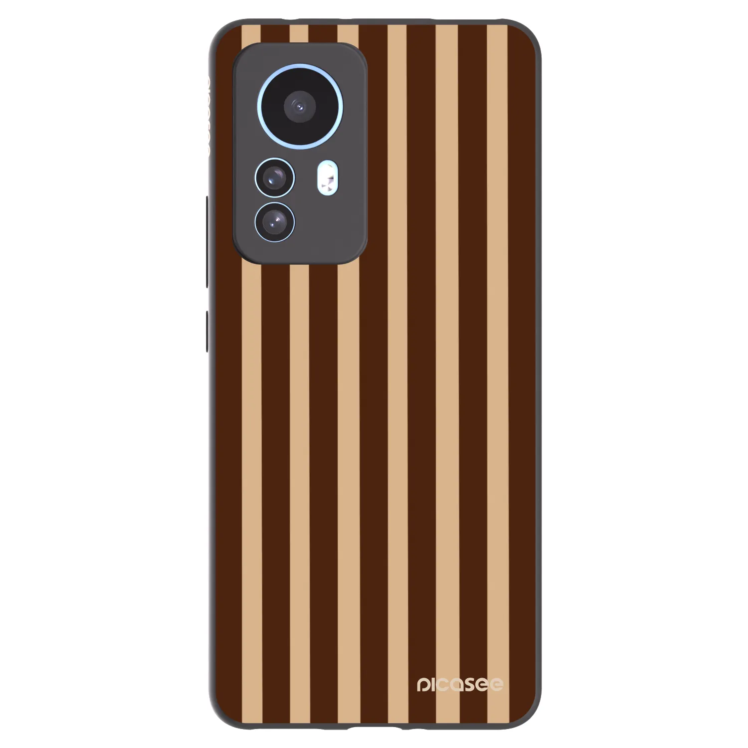 Picasee silikónový čierny obal pre Xiaomi 12T - Brown lines