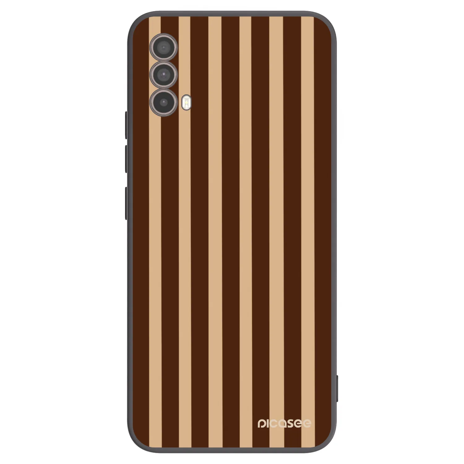 Picasee silikónový čierny obal pre Motorola Moto E40 - Brown lines