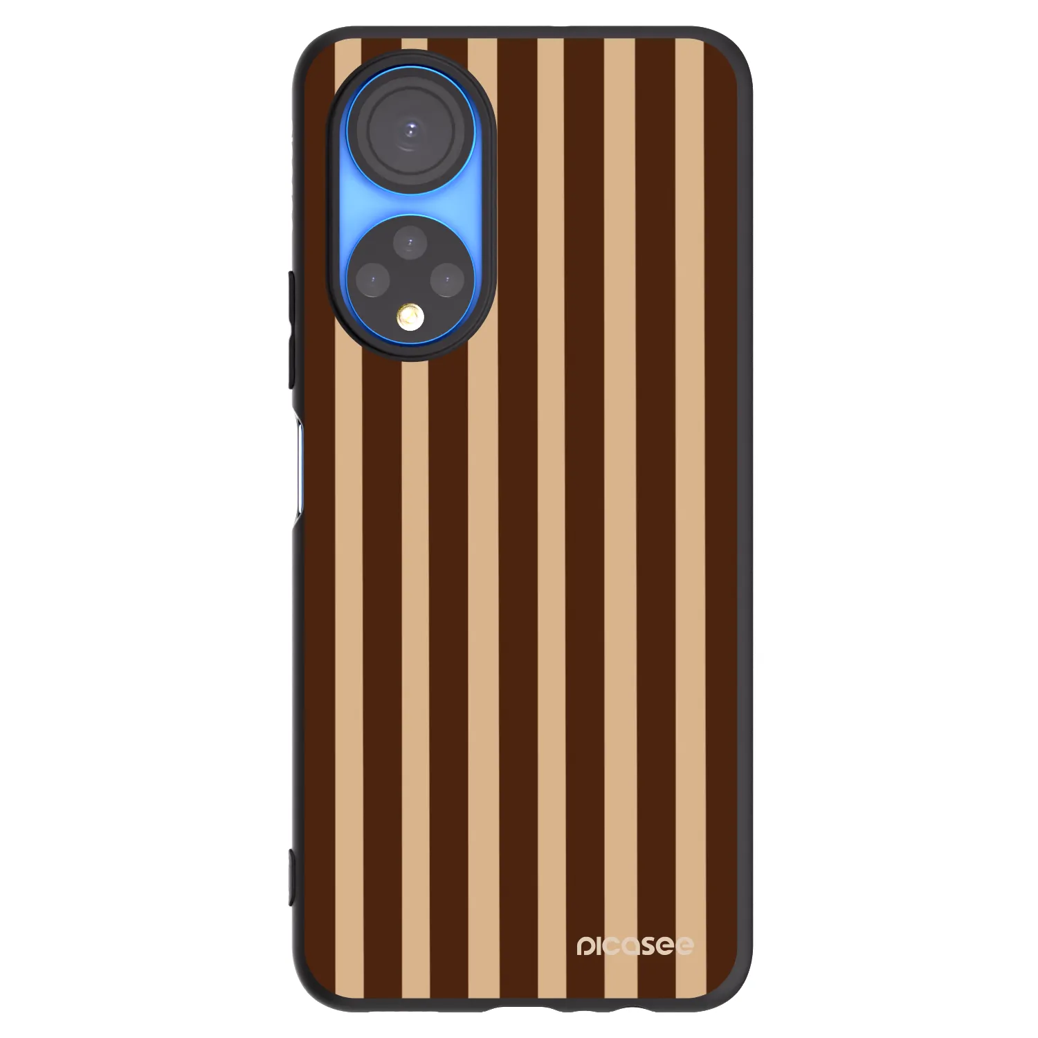 Picasee silikónový čierny obal pre Honor X7 - Brown lines