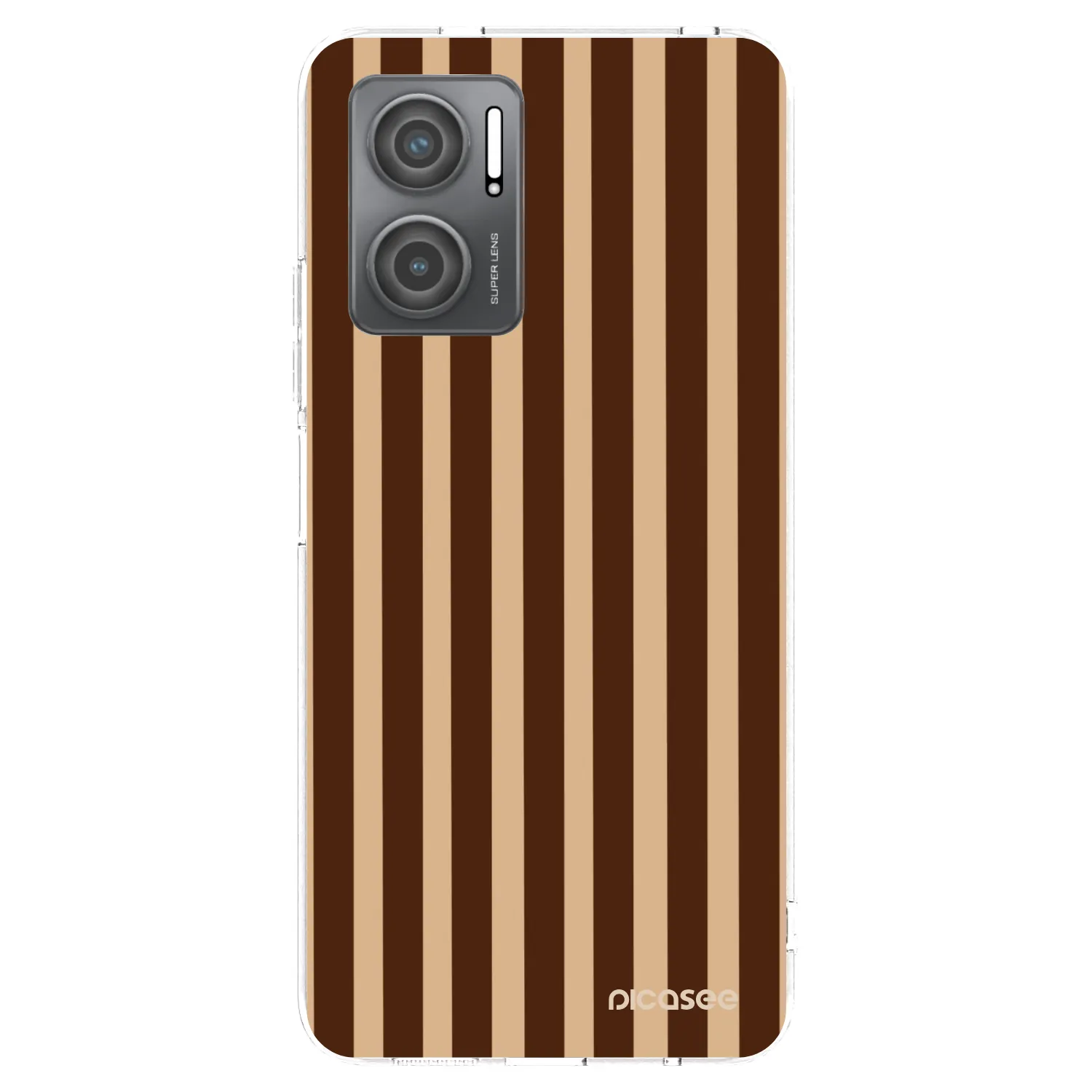 Picasee silikónový prehľadný obal pre Xiaomi Redmi 10 5G - Brown lines