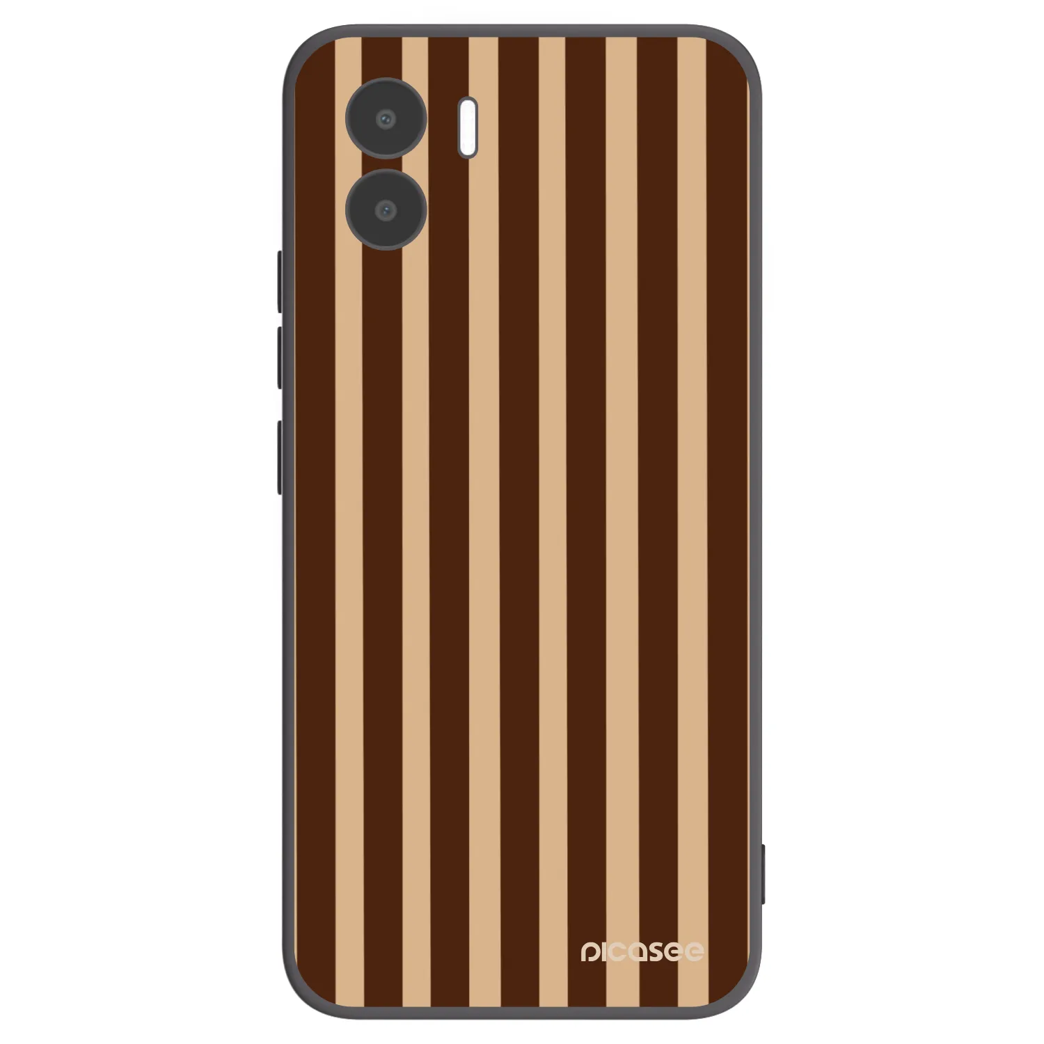 Picasee silikónový čierny obal pre Xiaomi Redmi A1 - Brown lines