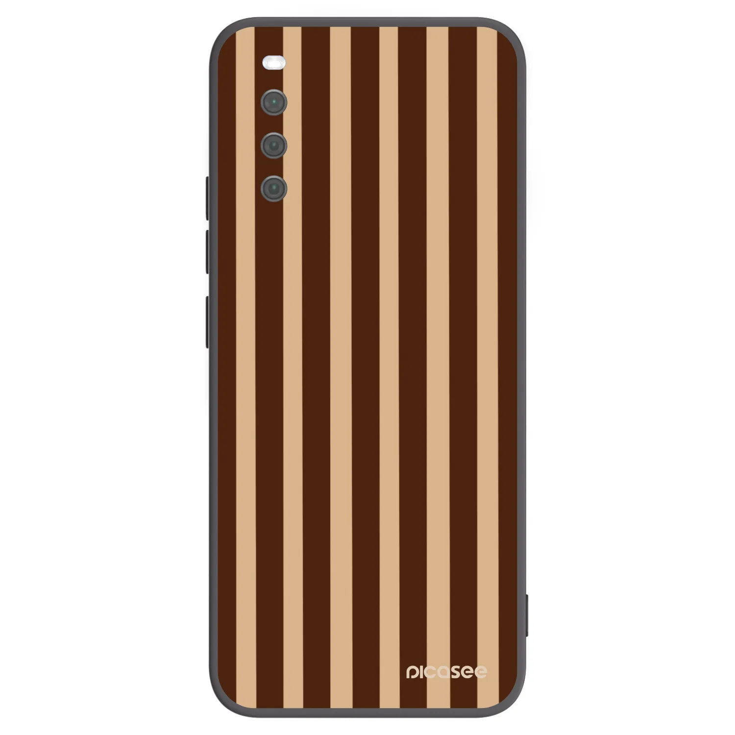Picasee silikónový čierny obal pre Sony Xperia 10 III - Brown lines