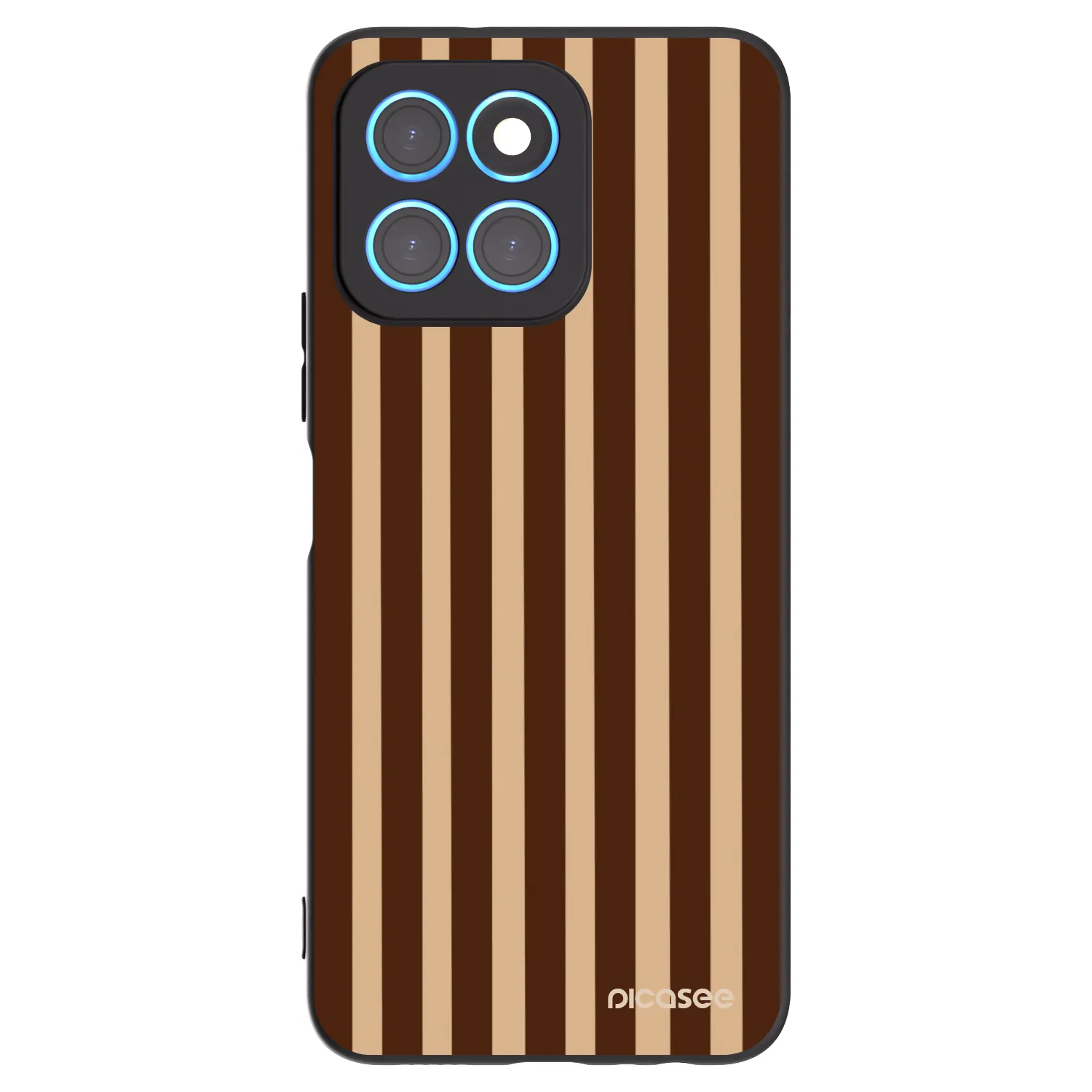 Picasee silikónový čierny obal pre Honor X8 5G - Brown lines
