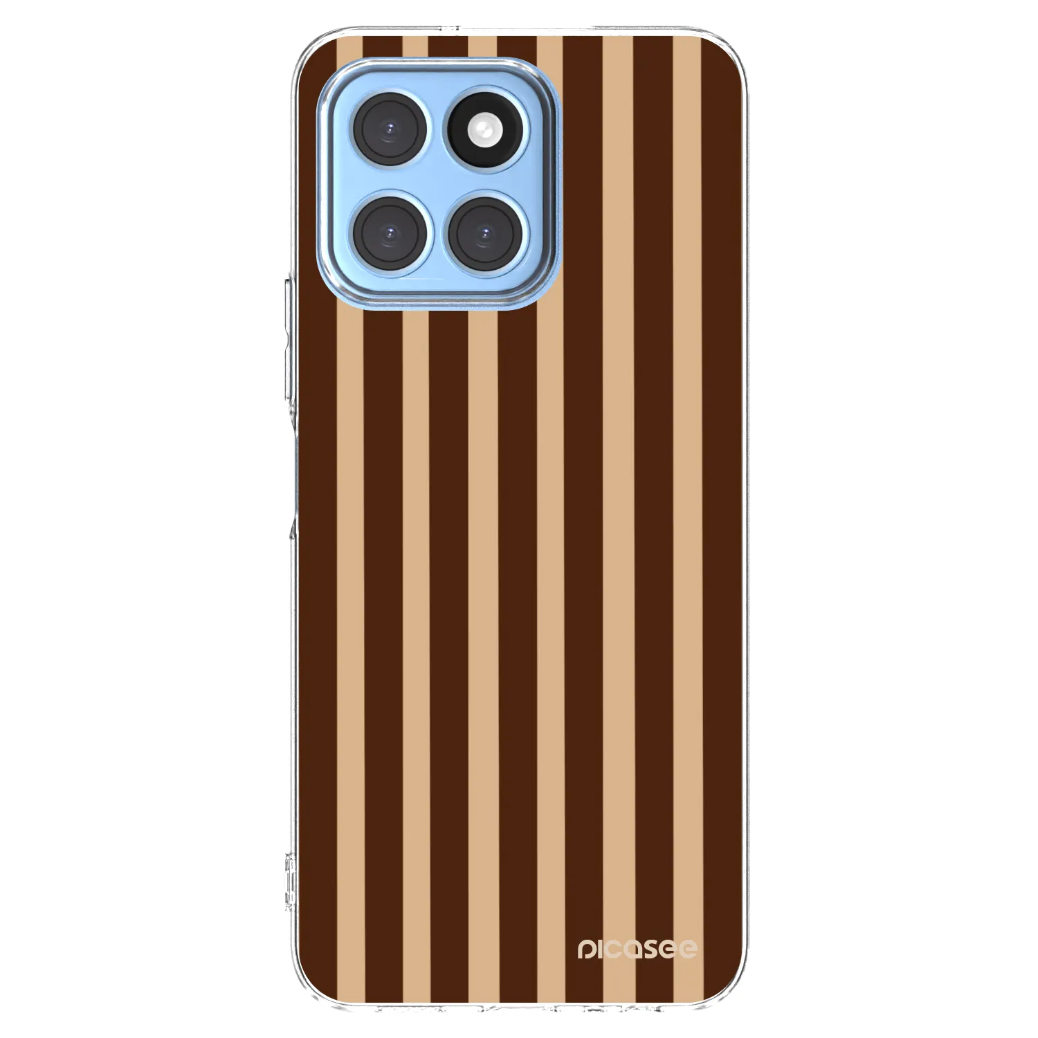 Picasee silikónový prehľadný obal pre Honor X8 5G - Brown lines