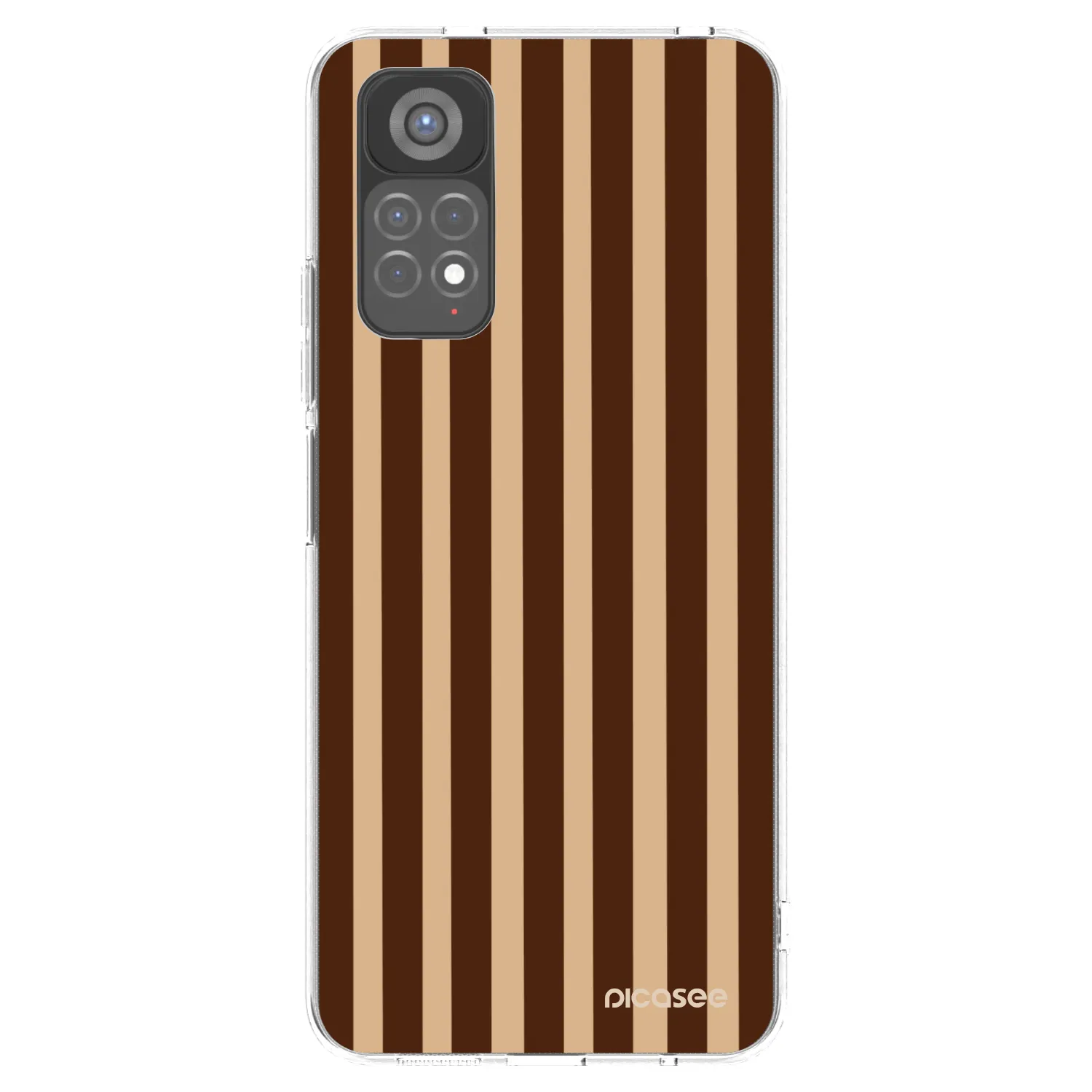 Picasee silikónový prehľadný obal pre Xiaomi Redmi Note 11S 5G - Brown lines