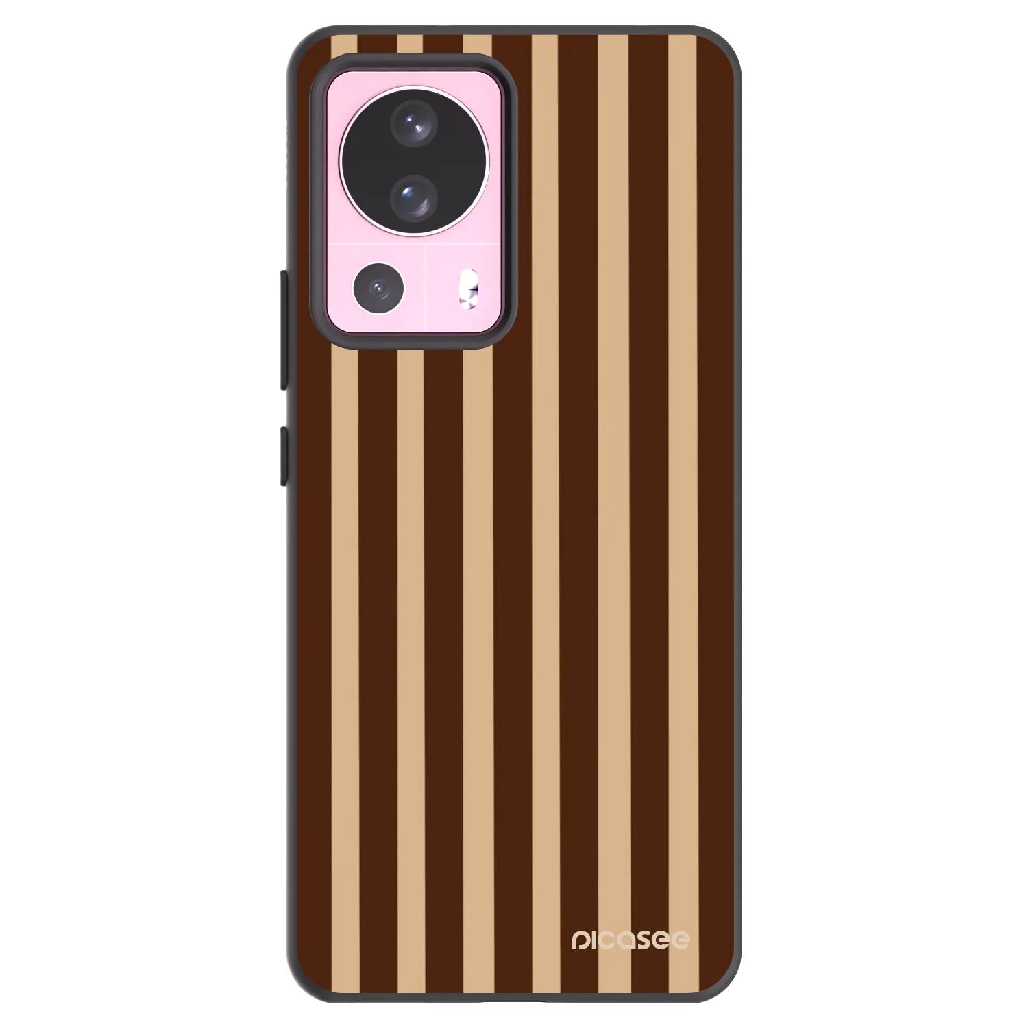 Picasee silikónový čierny obal pre Xiaomi 13 Lite - Brown lines