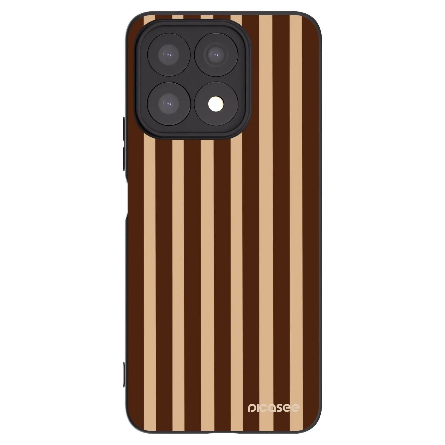 Picasee silikónový čierny obal pre Honor X8a - Brown lines