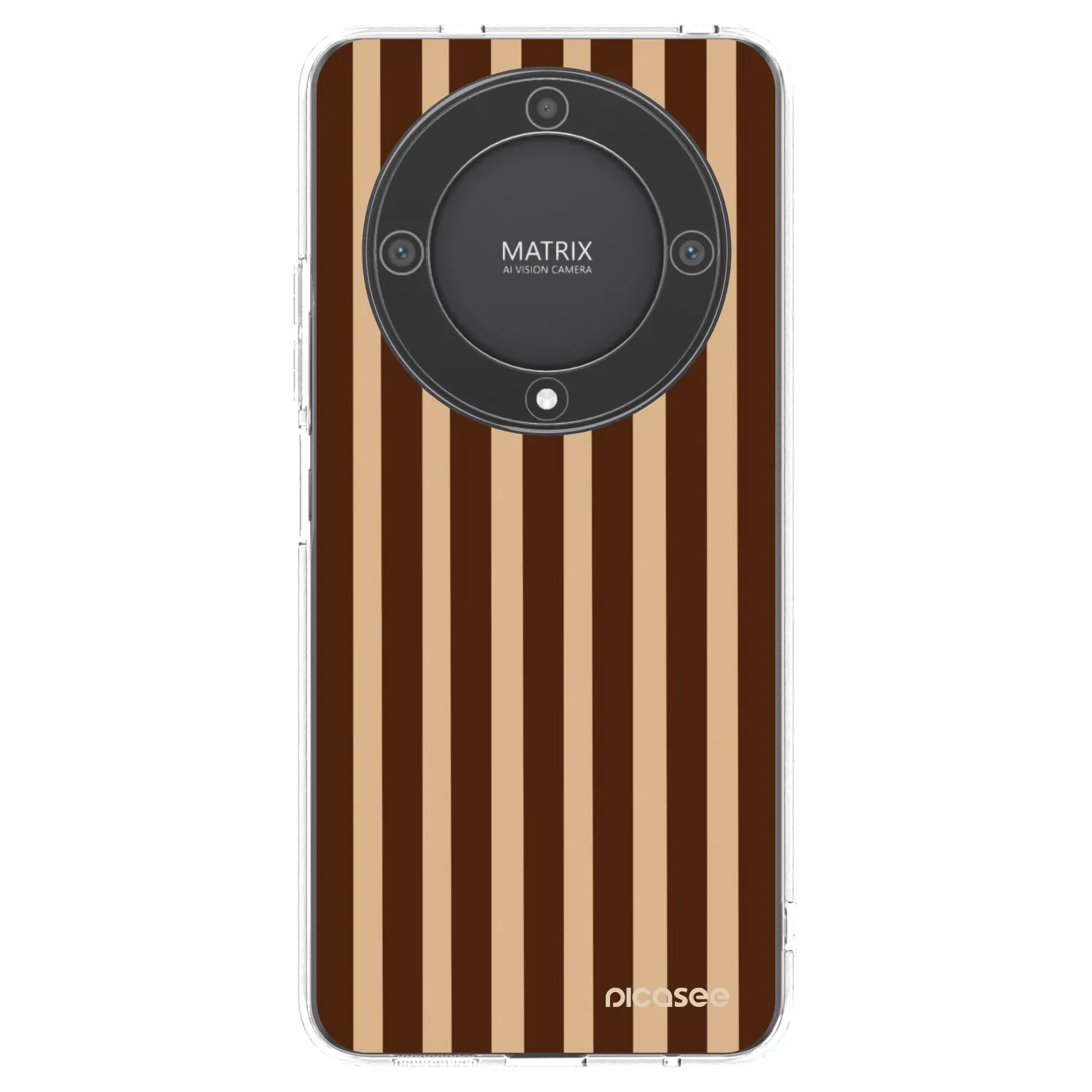 Picasee silikónový prehľadný obal pre Honor Magic5 Lite 5G - Brown lines