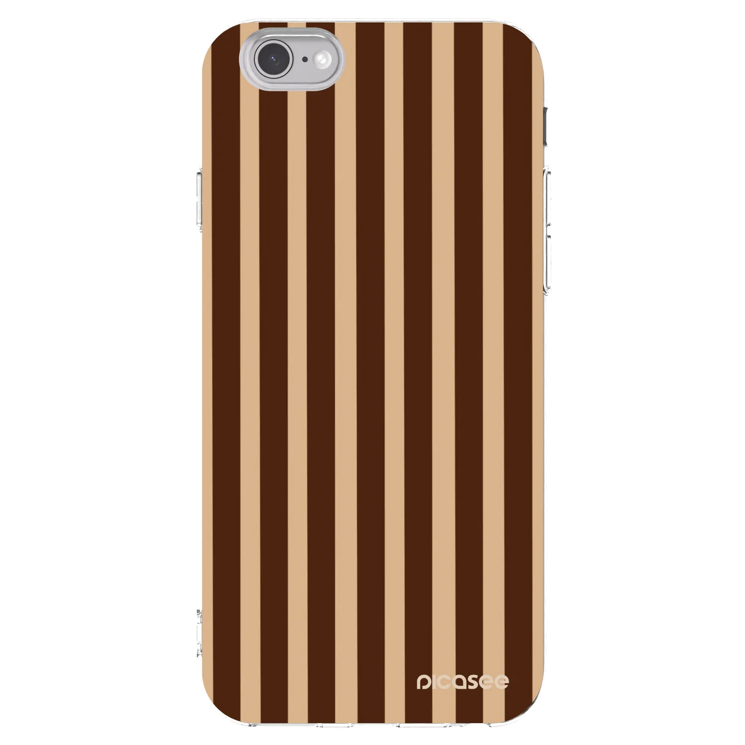 Picasee silikónový prehľadný obal pre Apple iPhone 6/6S - Brown lines