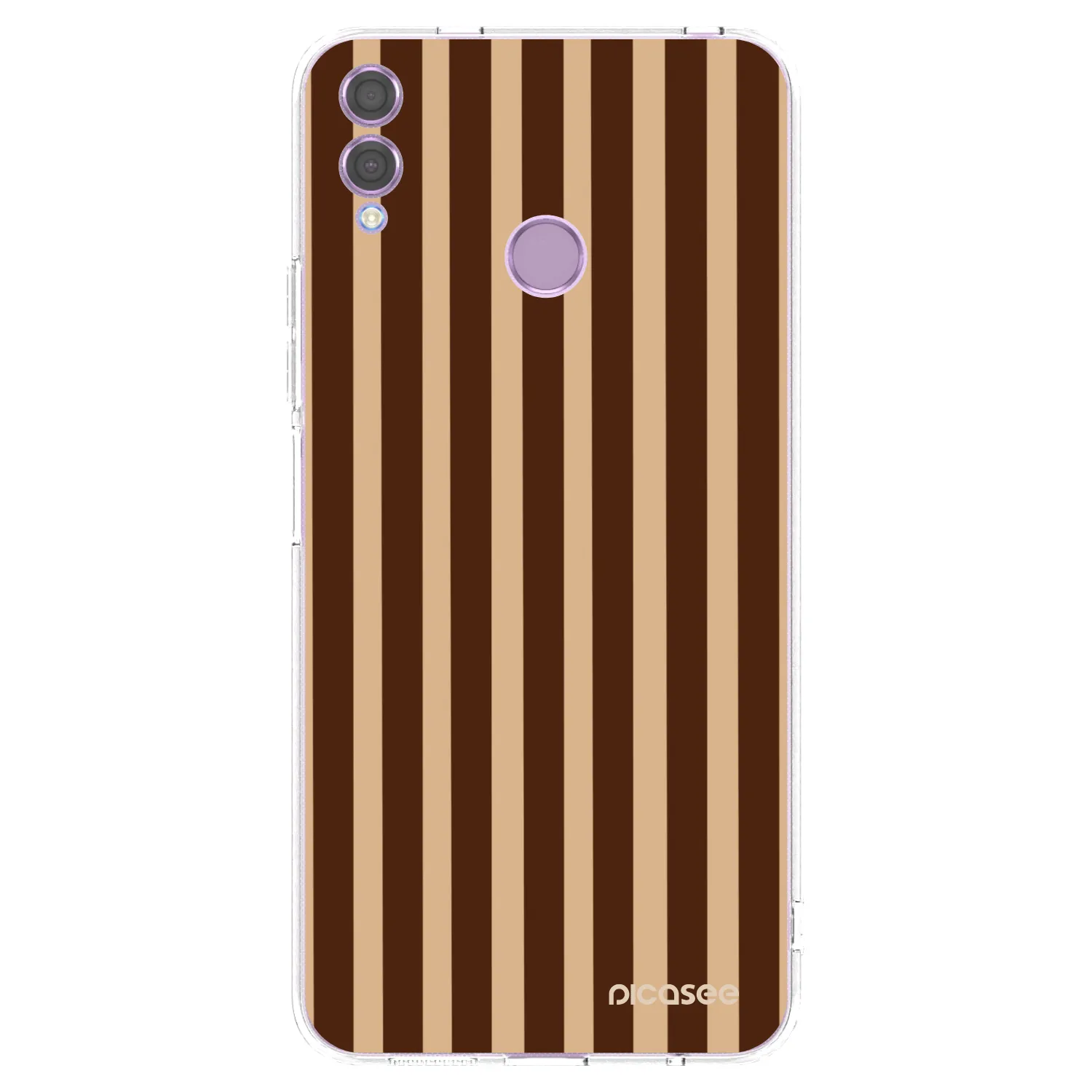 Picasee silikónový prehľadný obal pre Honor 8X - Brown lines