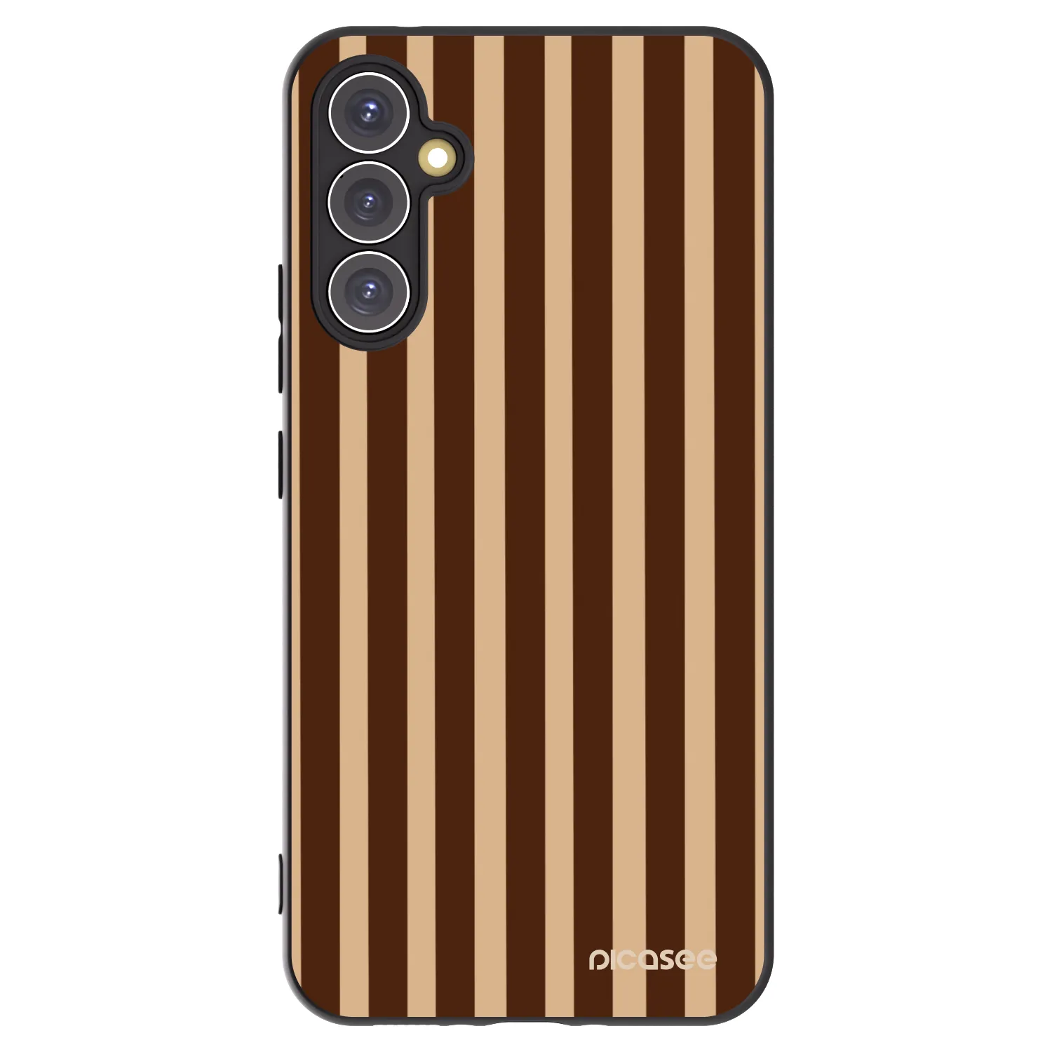 Picasee silikónový čierny obal pre Samsung Galaxy A34 5G A346B - Brown lines