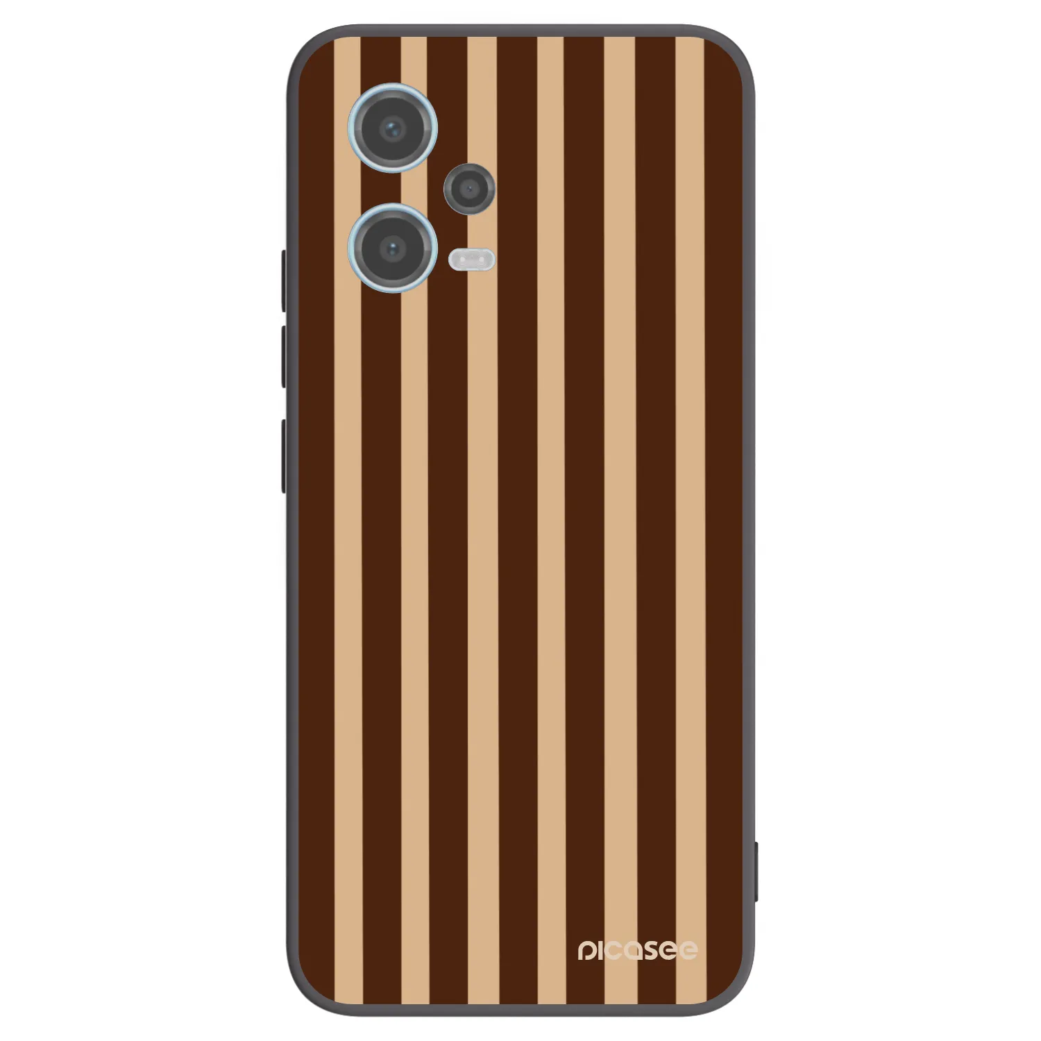 Picasee silikónový čierny obal pre Xiaomi Redmi Note 12 5G - Brown lines