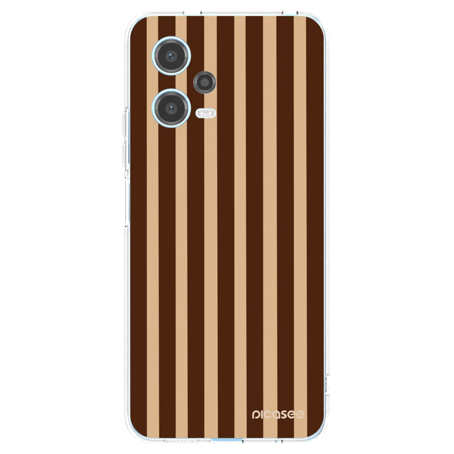 Picasee silikónový prehľadný obal pre Xiaomi Redmi Note 12 5G - Brown lines