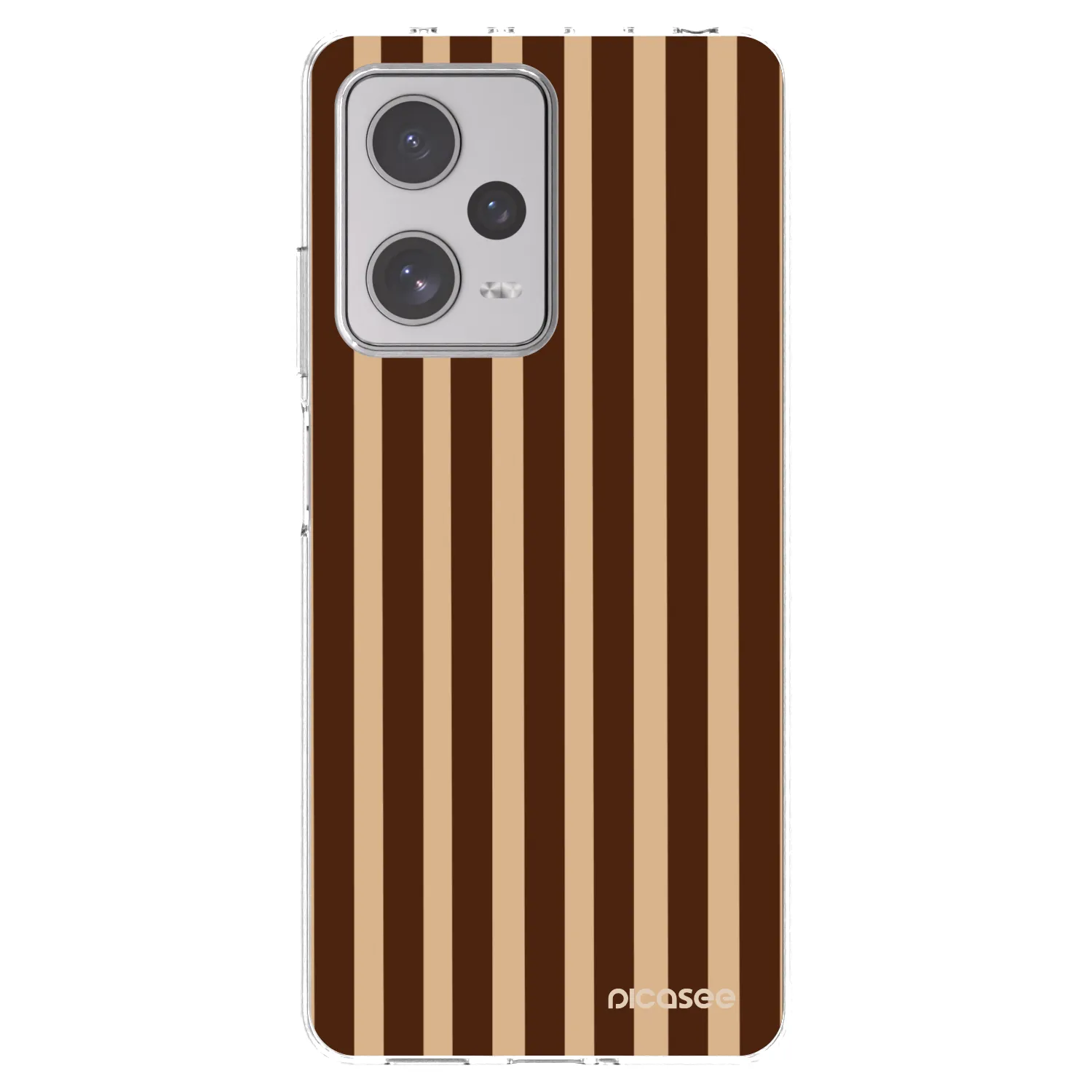 Picasee silikónový prehľadný obal pre Xiaomi Redmi Note 12 Pro+ 5G - Brown lines