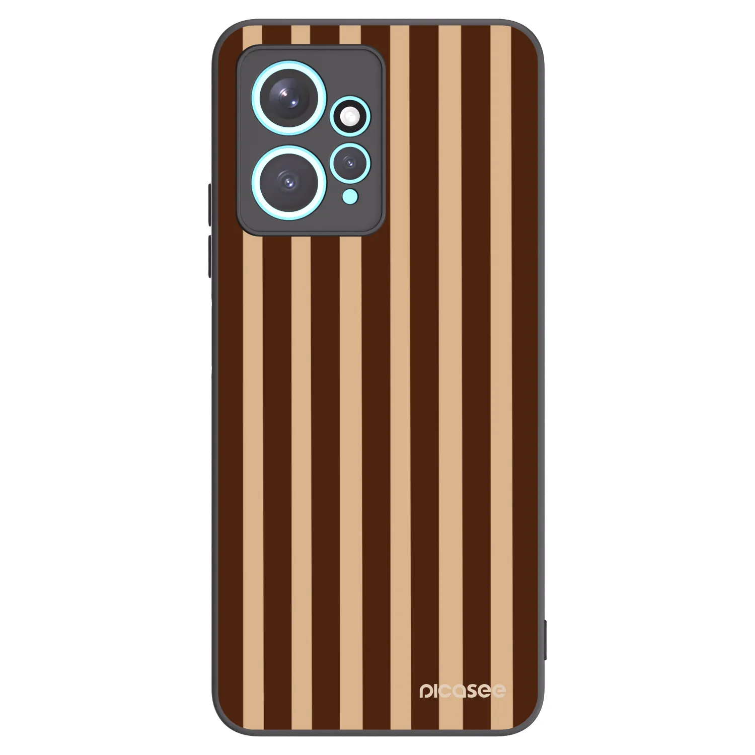 Picasee silikónový čierny obal pre Xiaomi Redmi Note 12 4G - Brown lines