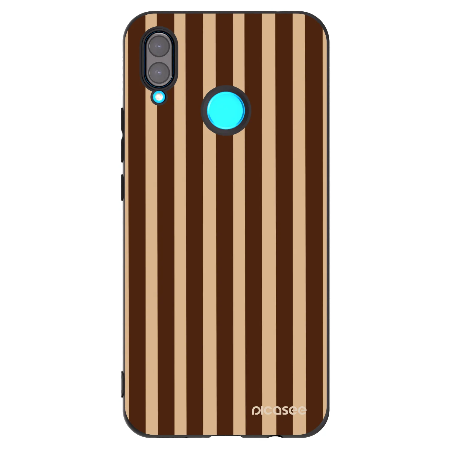 Picasee silikónový čierny obal pre Huawei Nova 3 - Brown lines