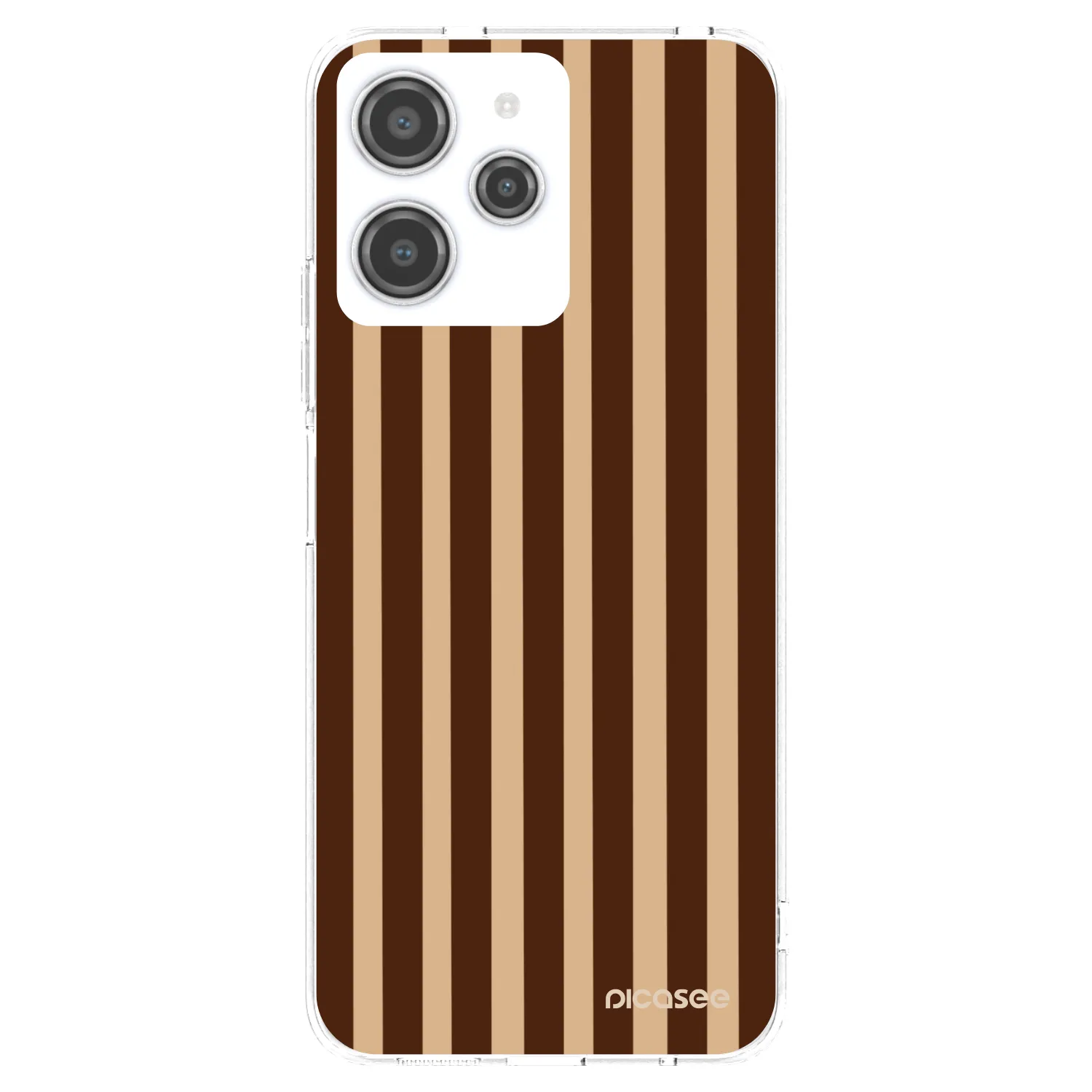 Picasee silikónový prehľadný obal pre Xiaomi Redmi 12 4G - Brown lines