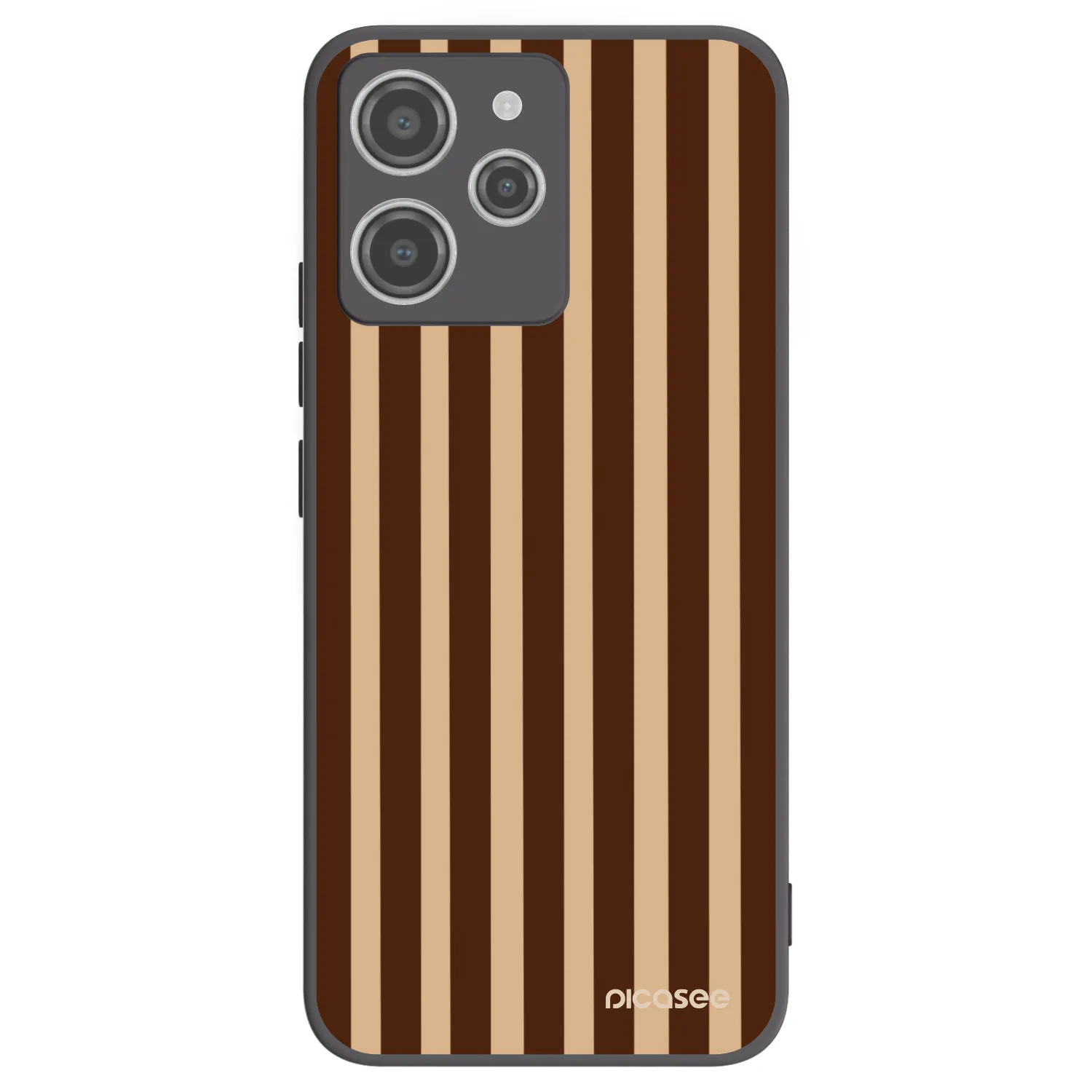 Picasee silikónový čierny obal pre Xiaomi Redmi 12 4G - Brown lines