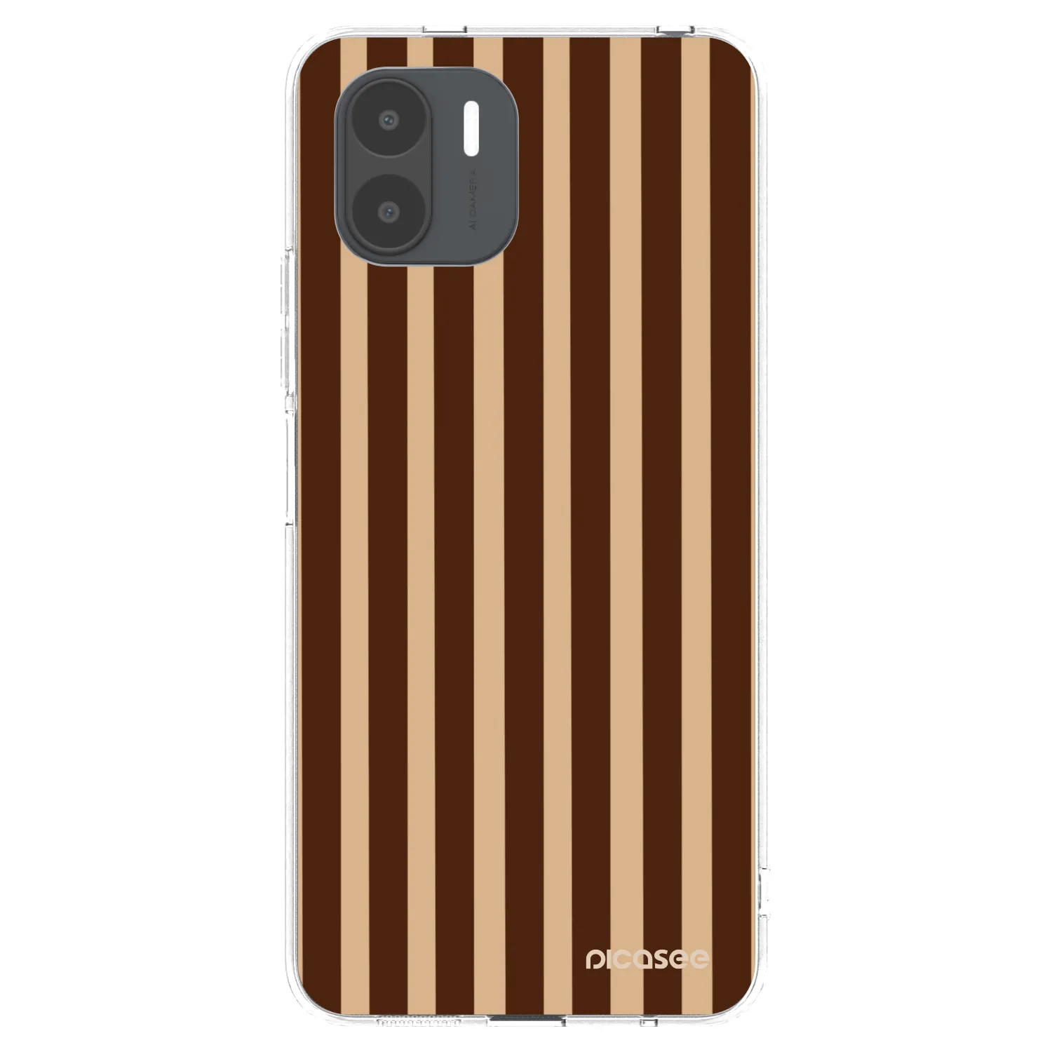 Picasee silikónový prehľadný obal pre Xiaomi Redmi A2 - Brown lines