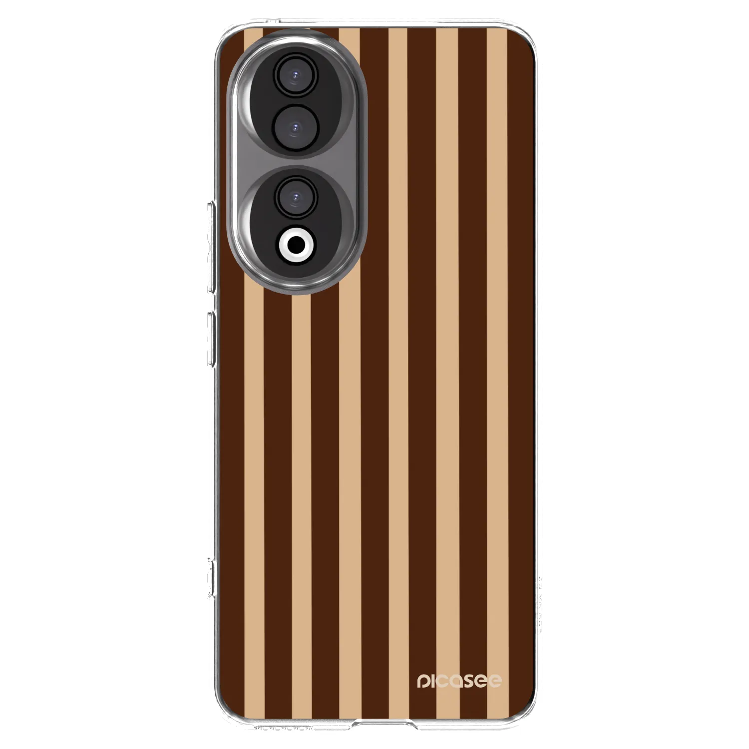 Picasee silikónový prehľadný obal pre Honor 90 5G - Brown lines