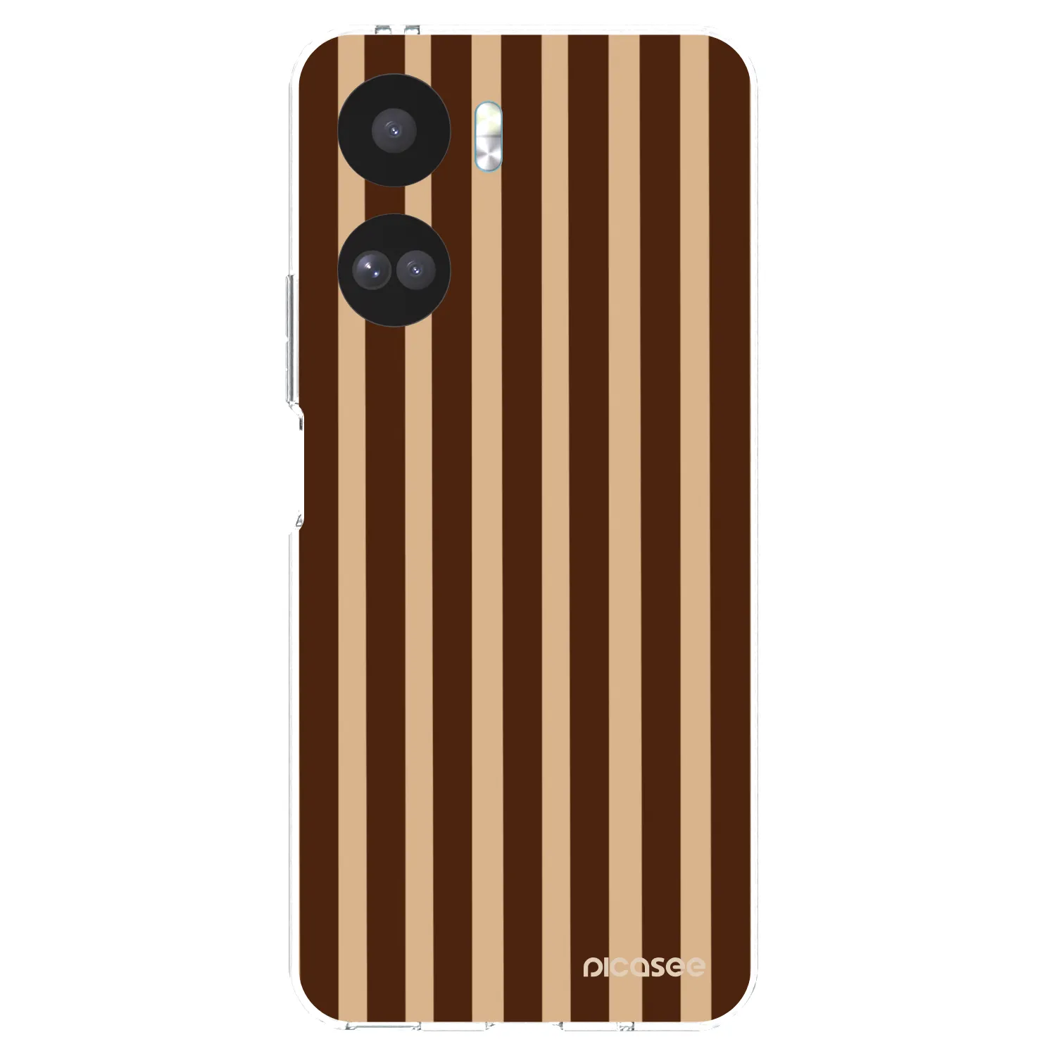 Picasee silikónový prehľadný obal pre Honor 90 Lite 5G - Brown lines