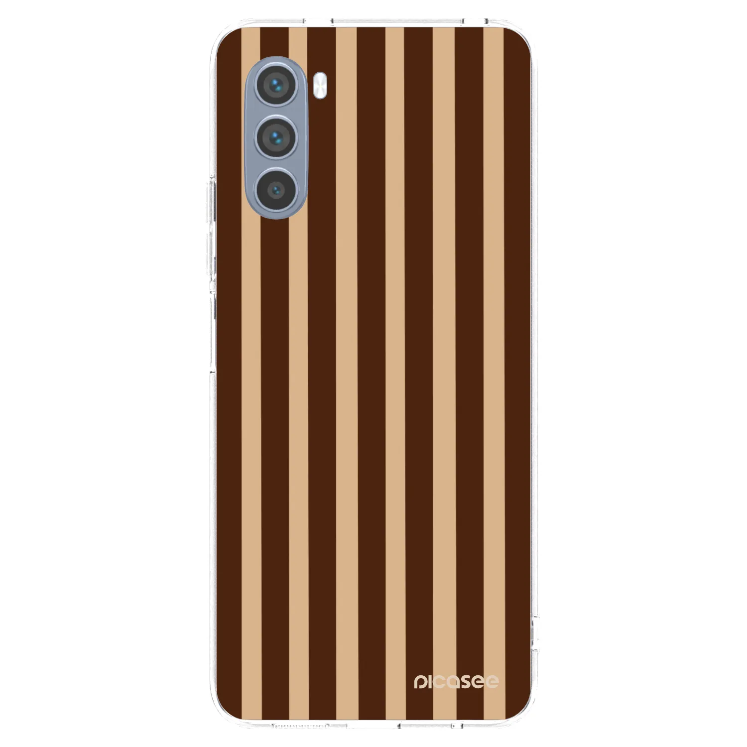 Picasee silikónový prehľadný obal pre Motorola Moto G62 - Brown lines