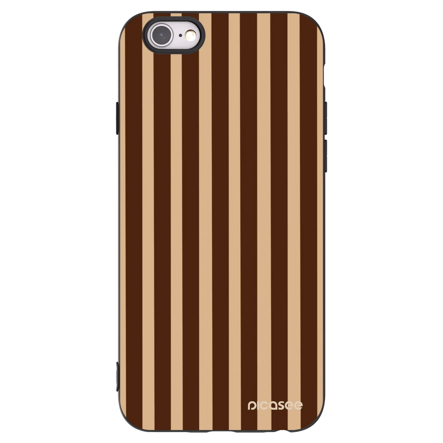 Picasee silikónový čierny obal pre Apple iPhone 6/6S - Brown lines