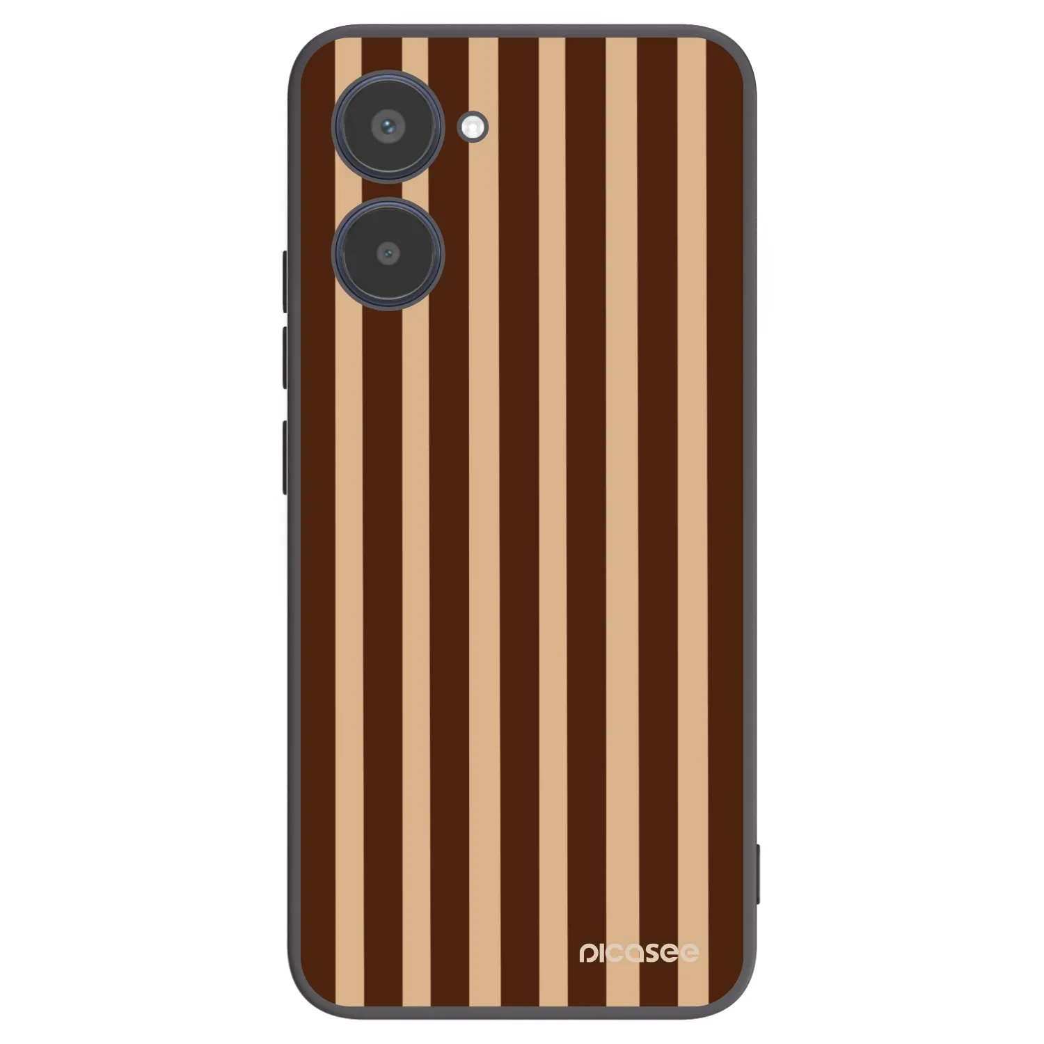 Picasee silikónový čierny obal pre Realme 10 4G - Brown lines