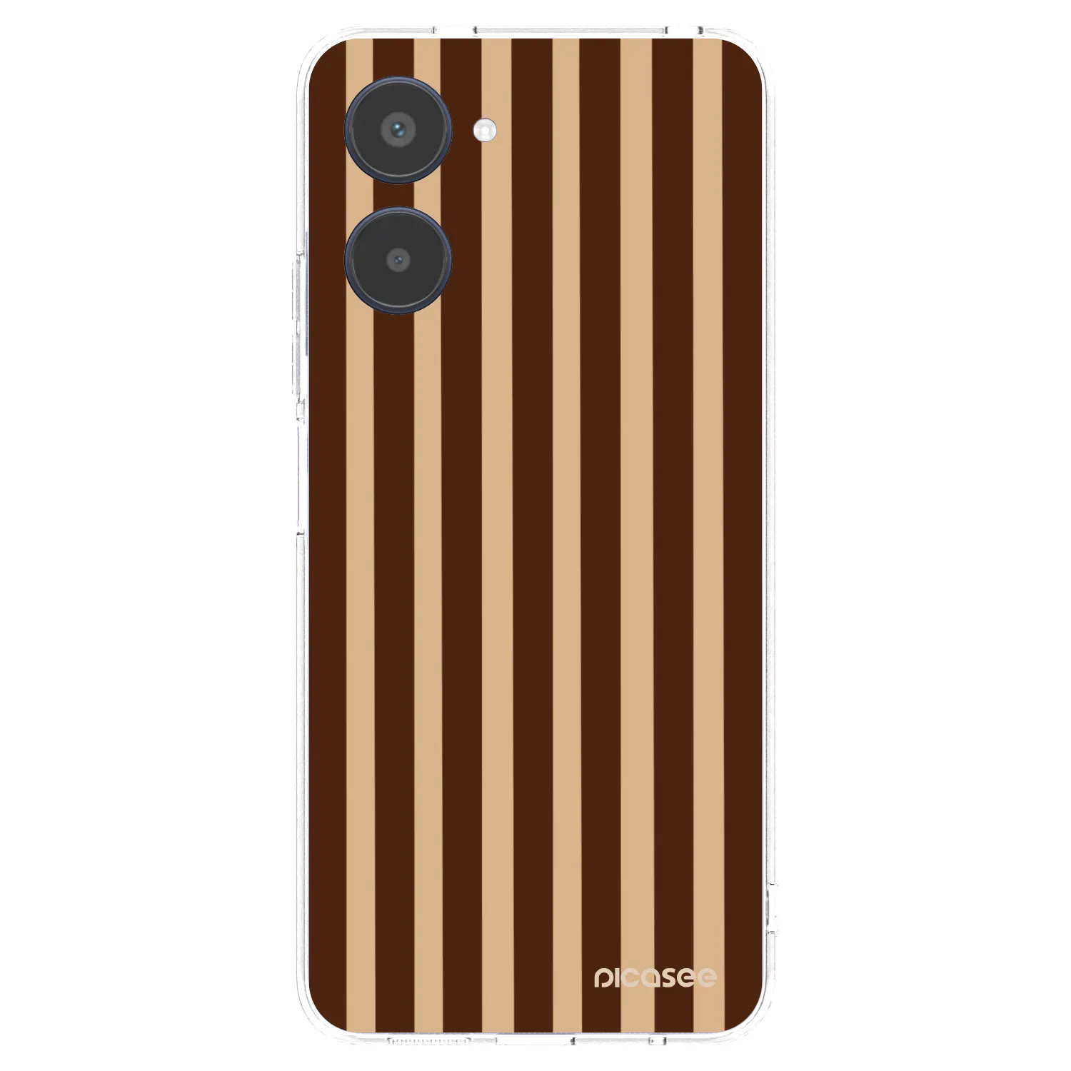 Picasee silikónový prehľadný obal pre Realme 10 4G - Brown lines