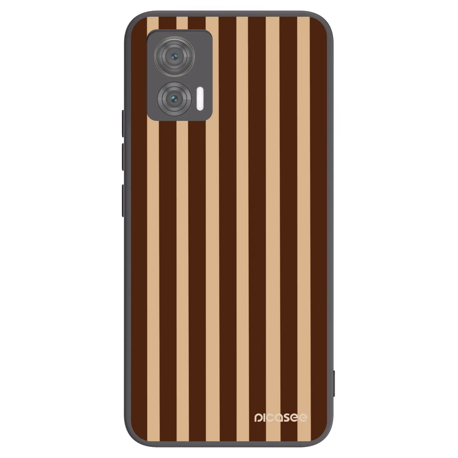 Picasee silikónový čierny obal pre Motorola Edge 30 Neo - Brown lines