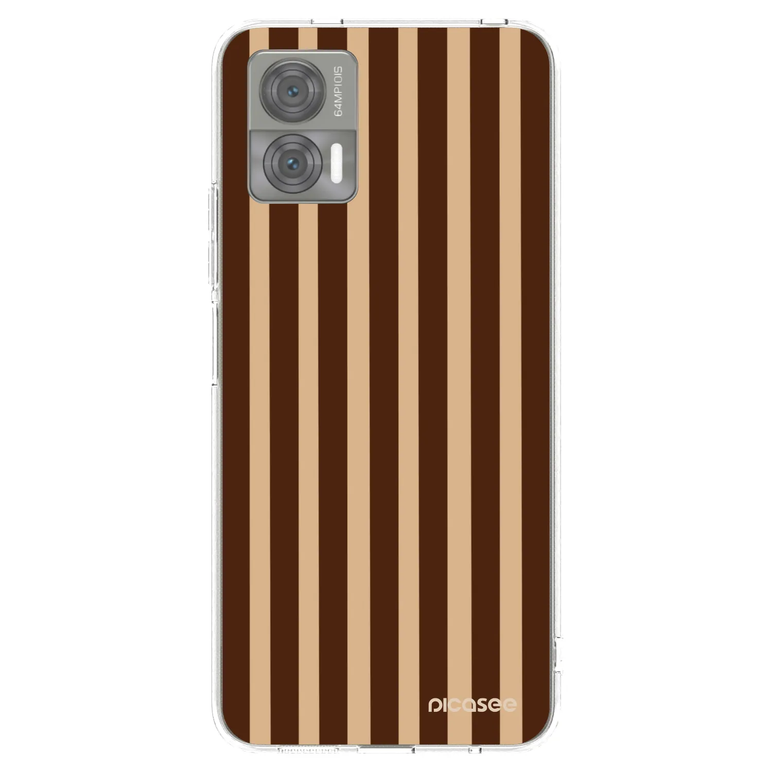Picasee silikónový prehľadný obal pre Motorola Edge 30 Neo - Brown lines
