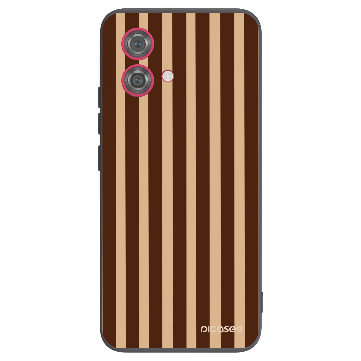 Picasee silikónový čierny obal pre Motorola Moto G84 5G - Brown lines