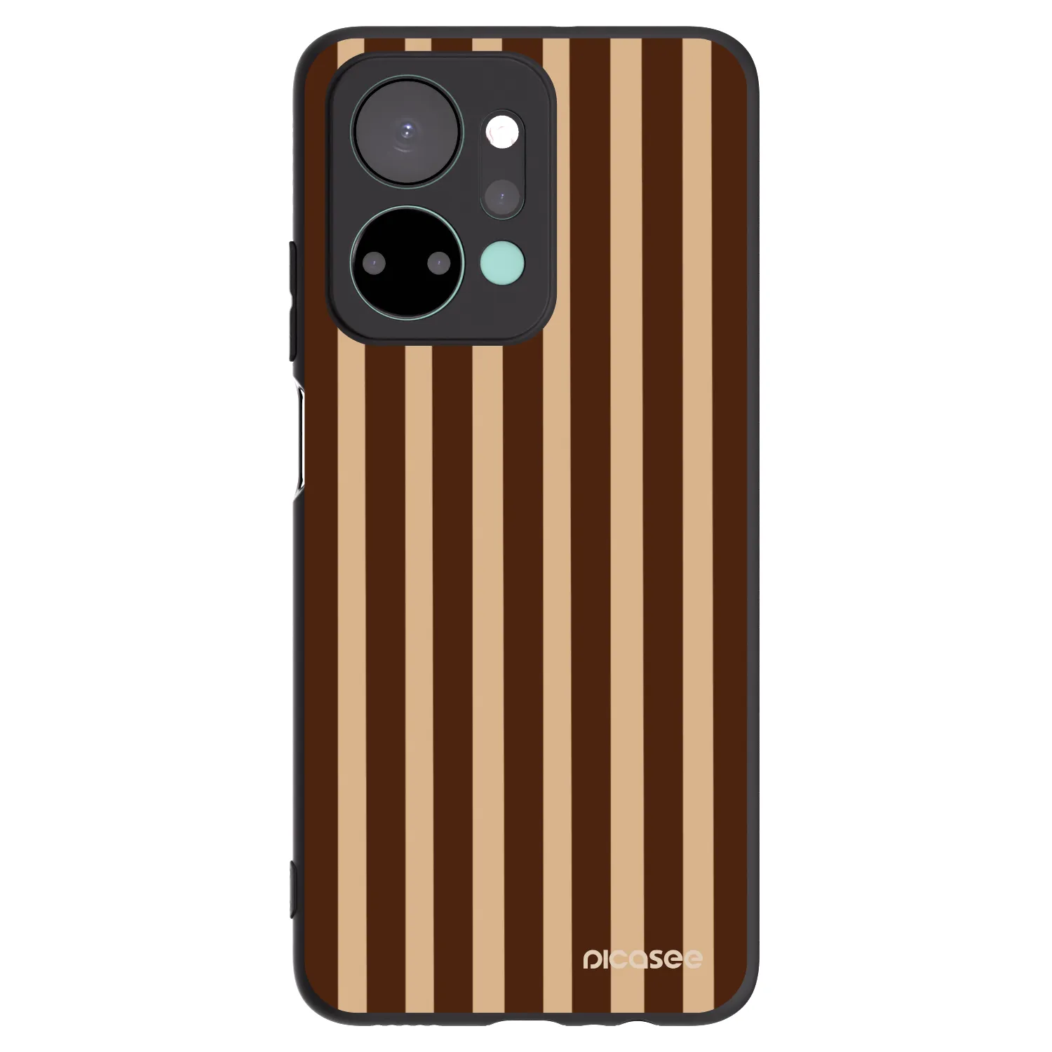 Picasee silikónový čierny obal pre Honor X7a - Brown lines