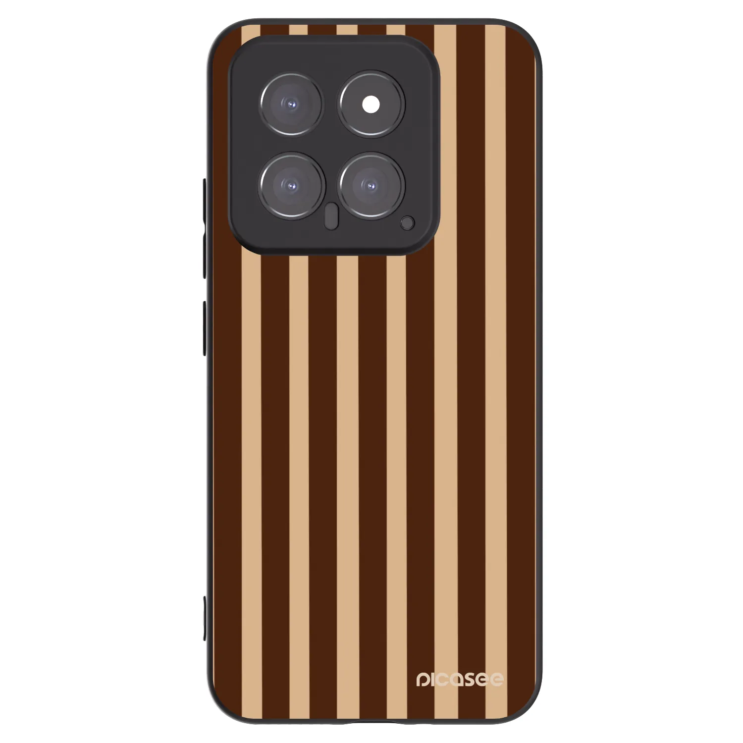 Picasee silikónový čierny obal pre Xiaomi 14 - Brown lines