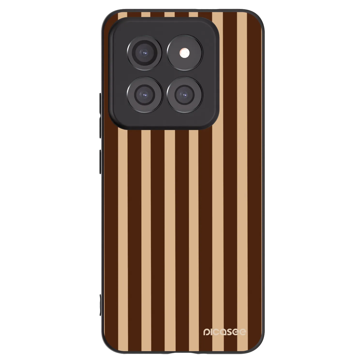 Picasee silikónový čierny obal pre Xiaomi 14 Pro - Brown lines