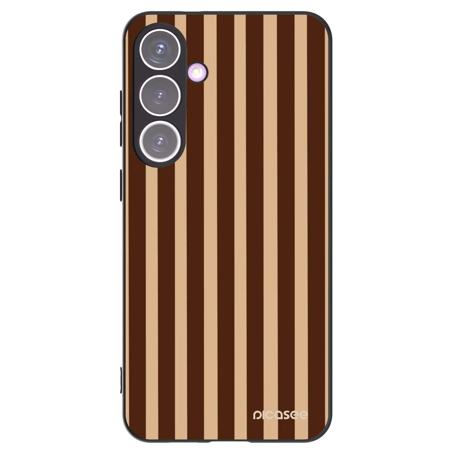 Picasee silikónový čierny obal pre Samsung Galaxy S24+ S926B 5G - Brown lines
