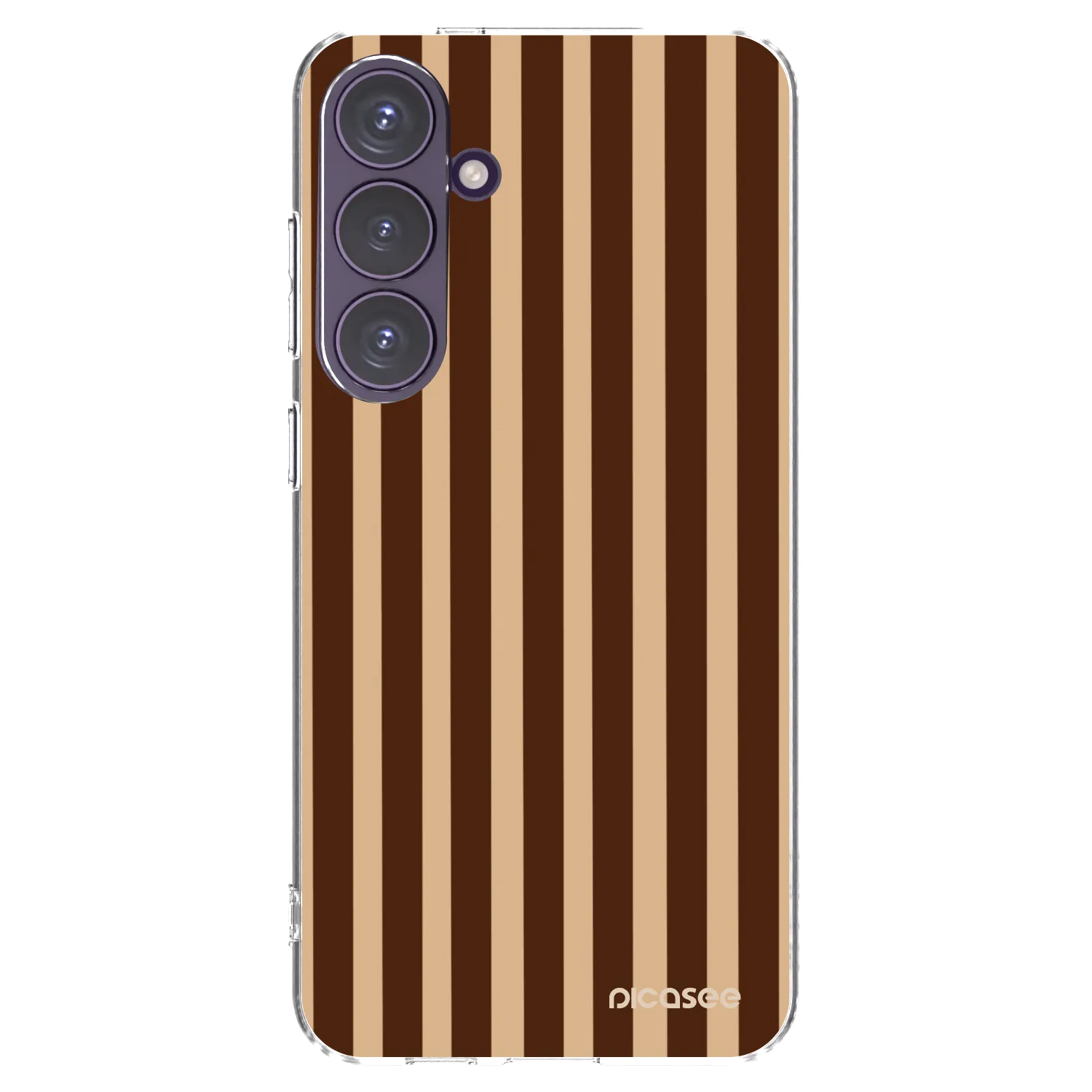 Picasee silikónový prehľadný obal pre Samsung Galaxy S24+ S926B 5G - Brown lines