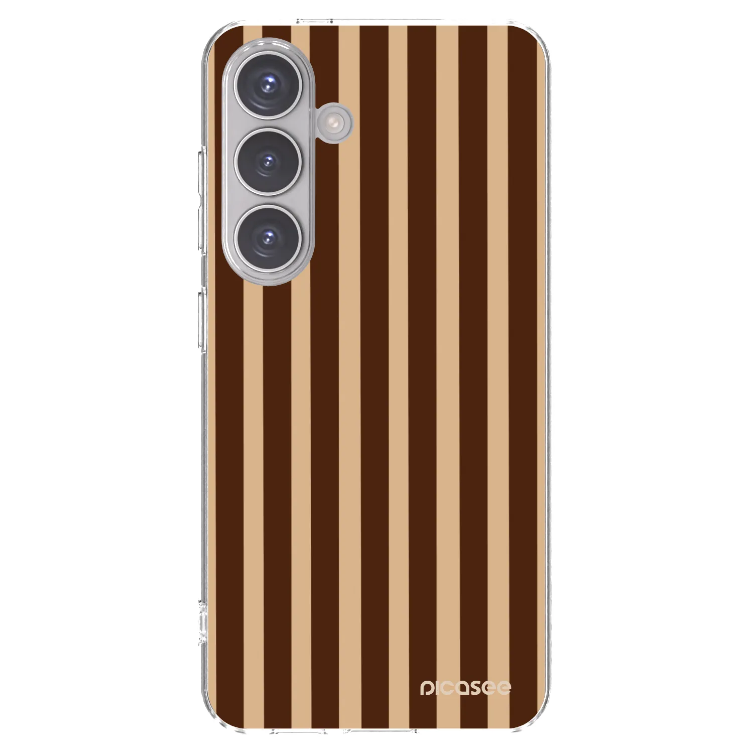 Picasee silikónový prehľadný obal pre Samsung Galaxy S24 S921B 5G - Brown lines