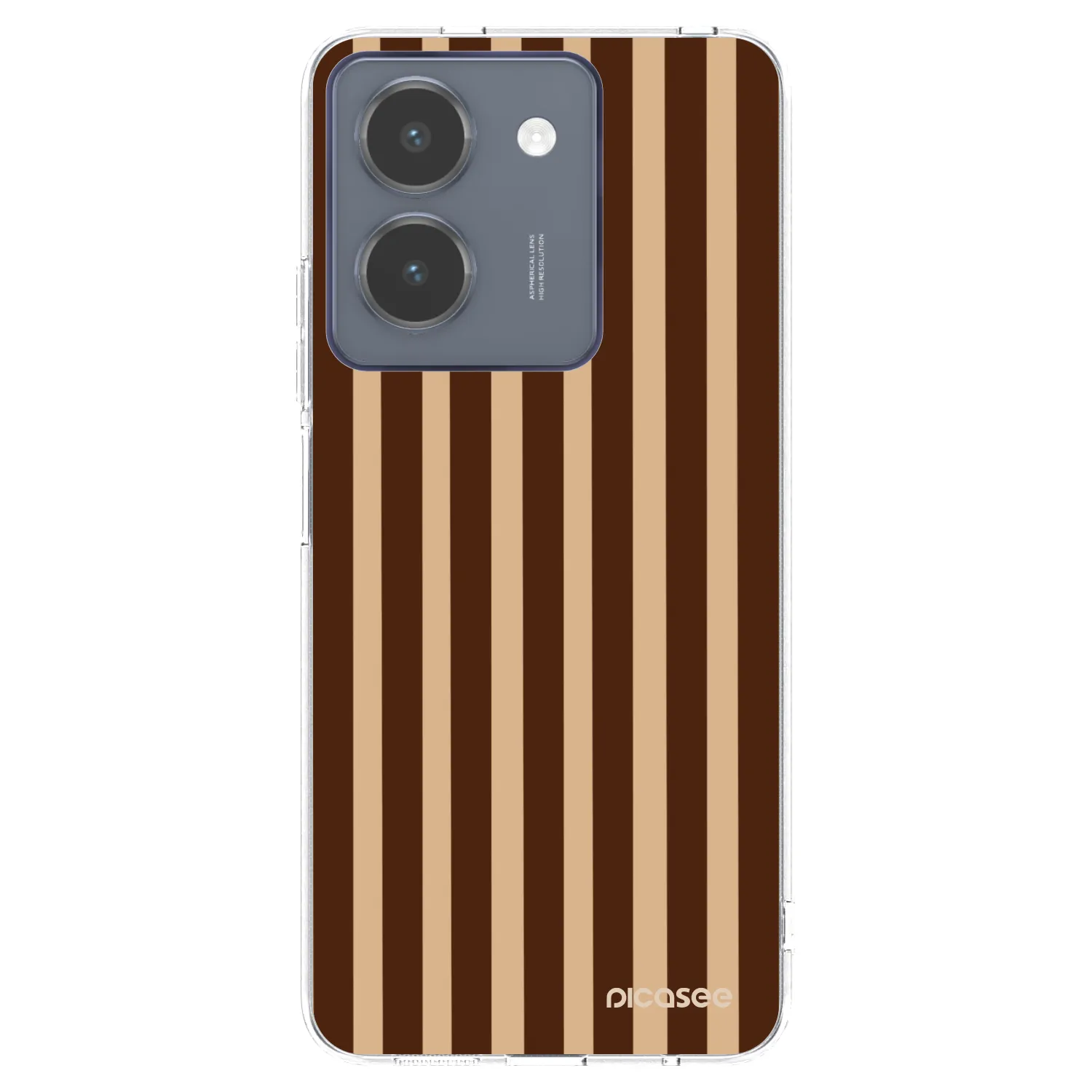 Picasee silikónový prehľadný obal pre Vivo Y36 4G - Brown lines