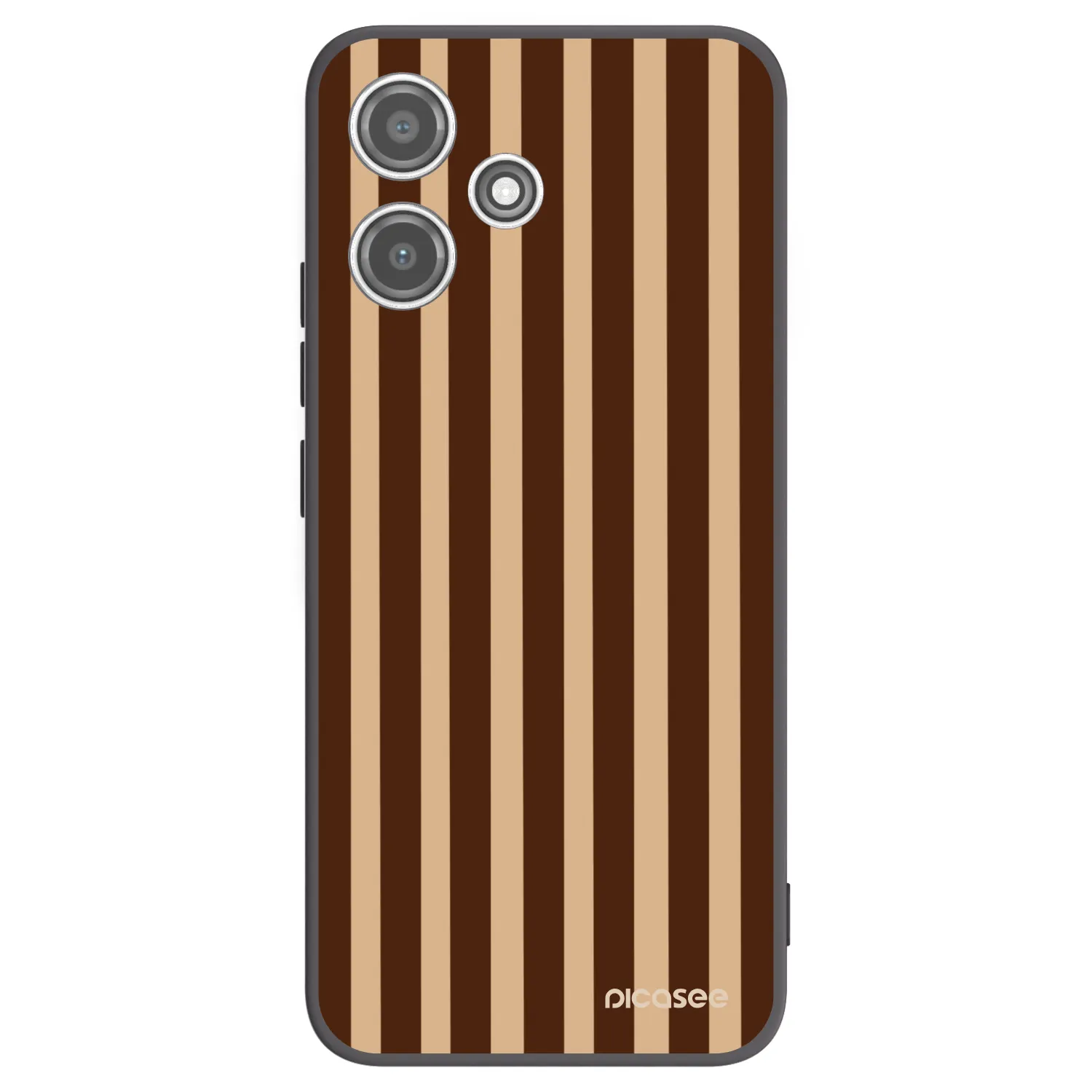 Picasee silikónový čierny obal pre Xiaomi Redmi 12 5G - Brown lines