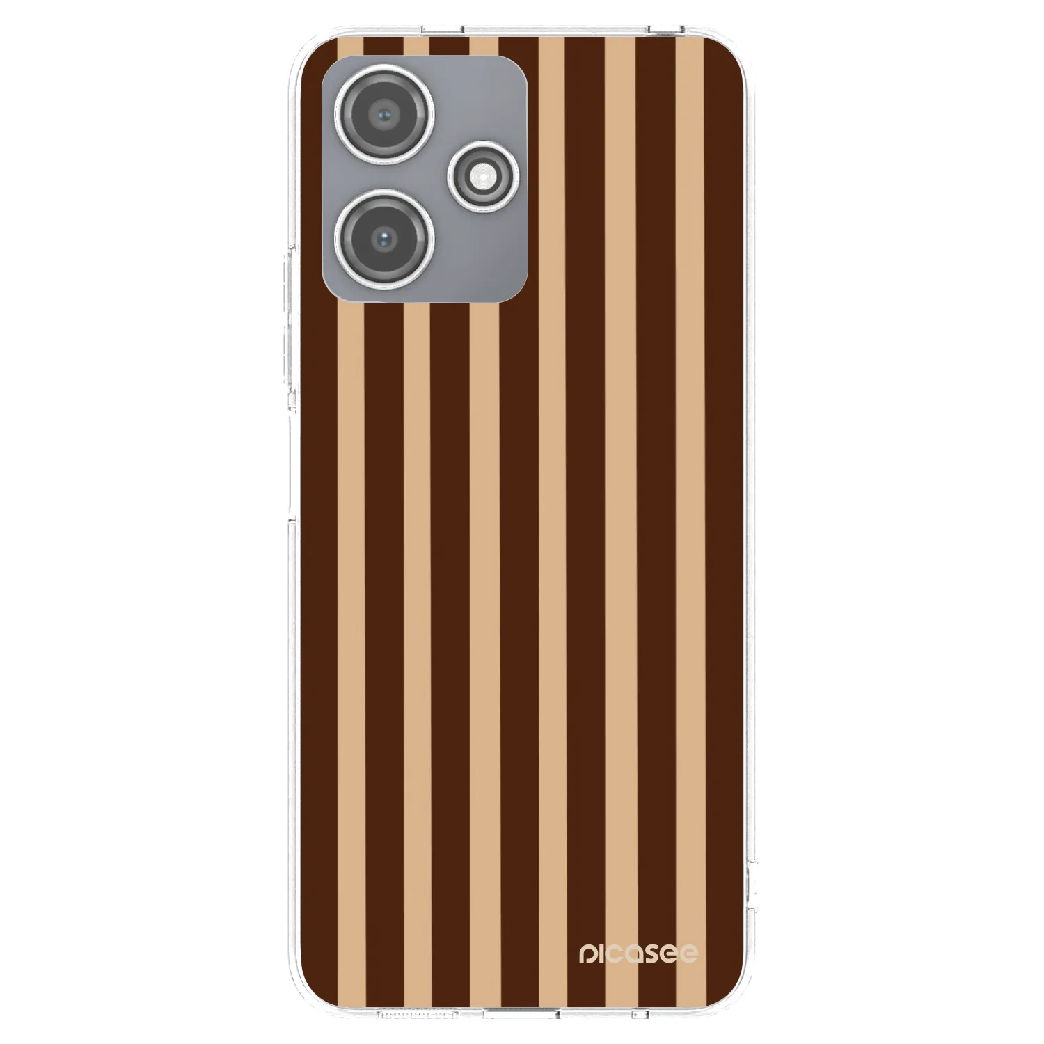 Picasee silikónový prehľadný obal pre Xiaomi Redmi 12 5G - Brown lines