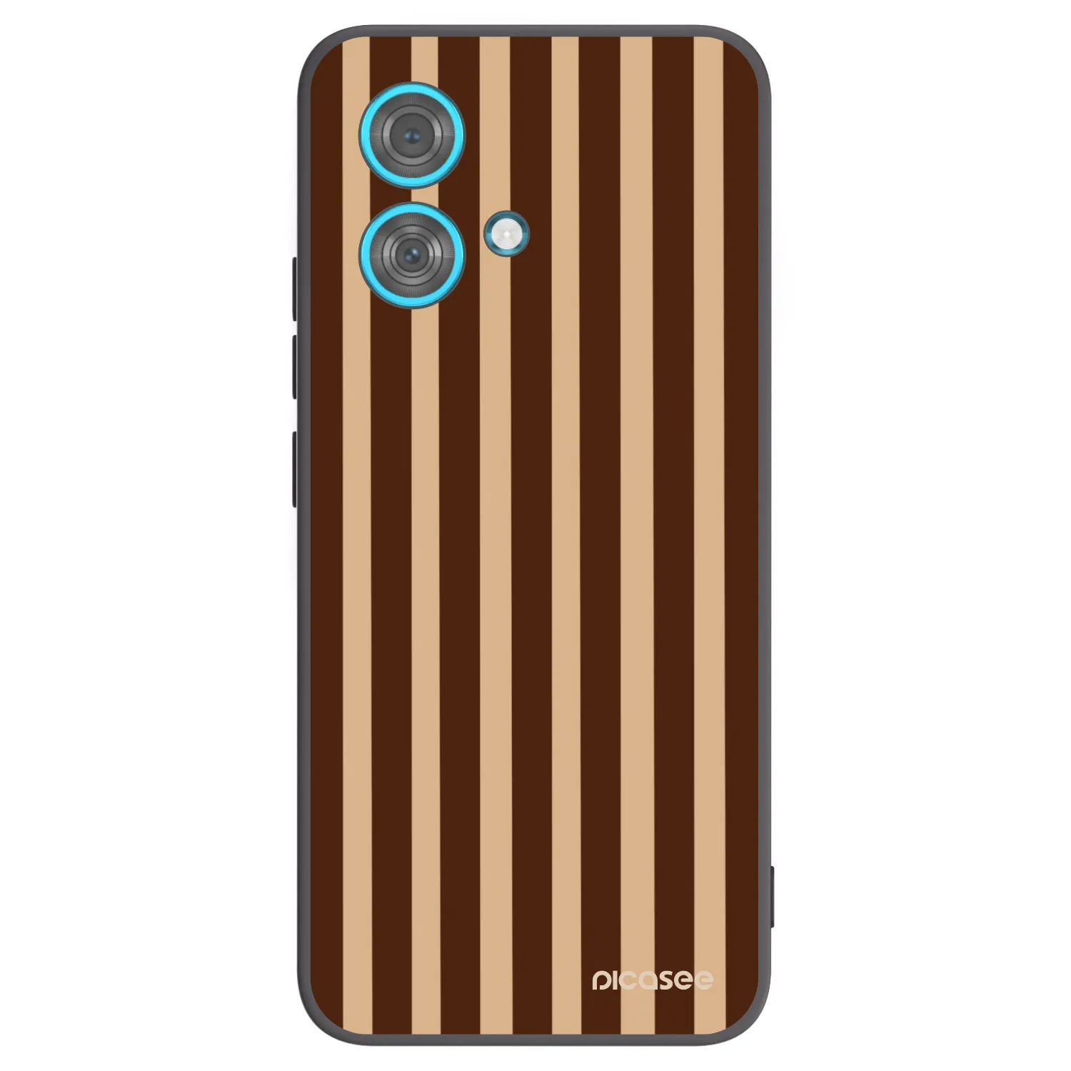 Picasee silikónový čierny obal pre Motorola Edge 40 Neo - Brown lines