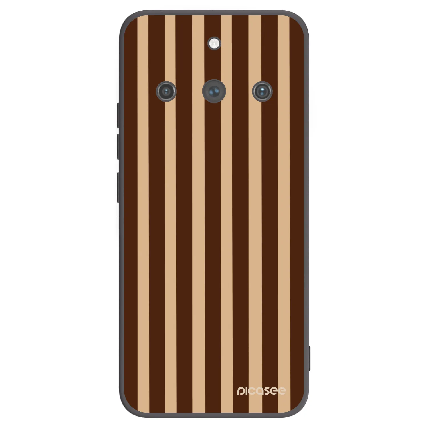 Picasee silikónový čierny obal pre Realme 11 Pro+ - Brown lines