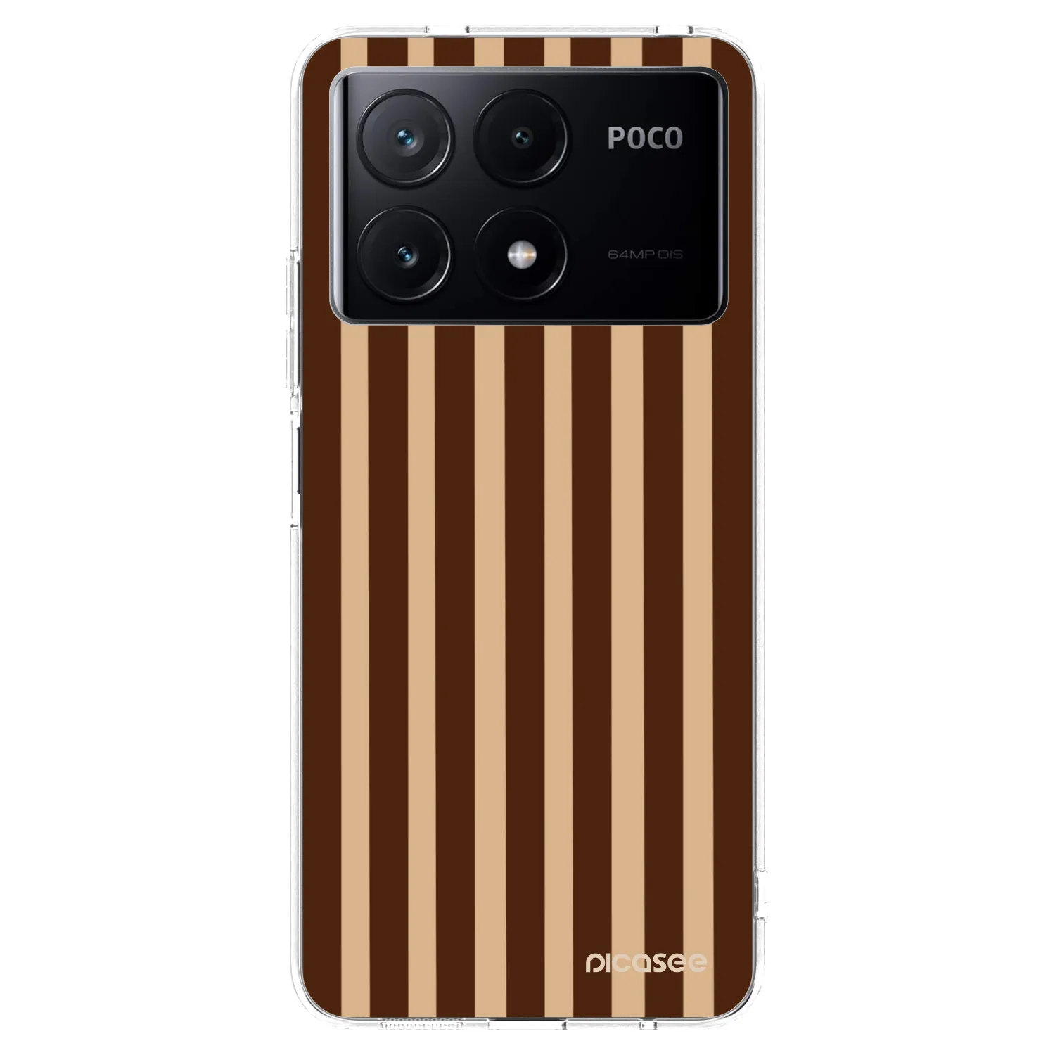 Picasee silikónový prehľadný obal pre Xiaomi Poco X6 Pro - Brown lines
