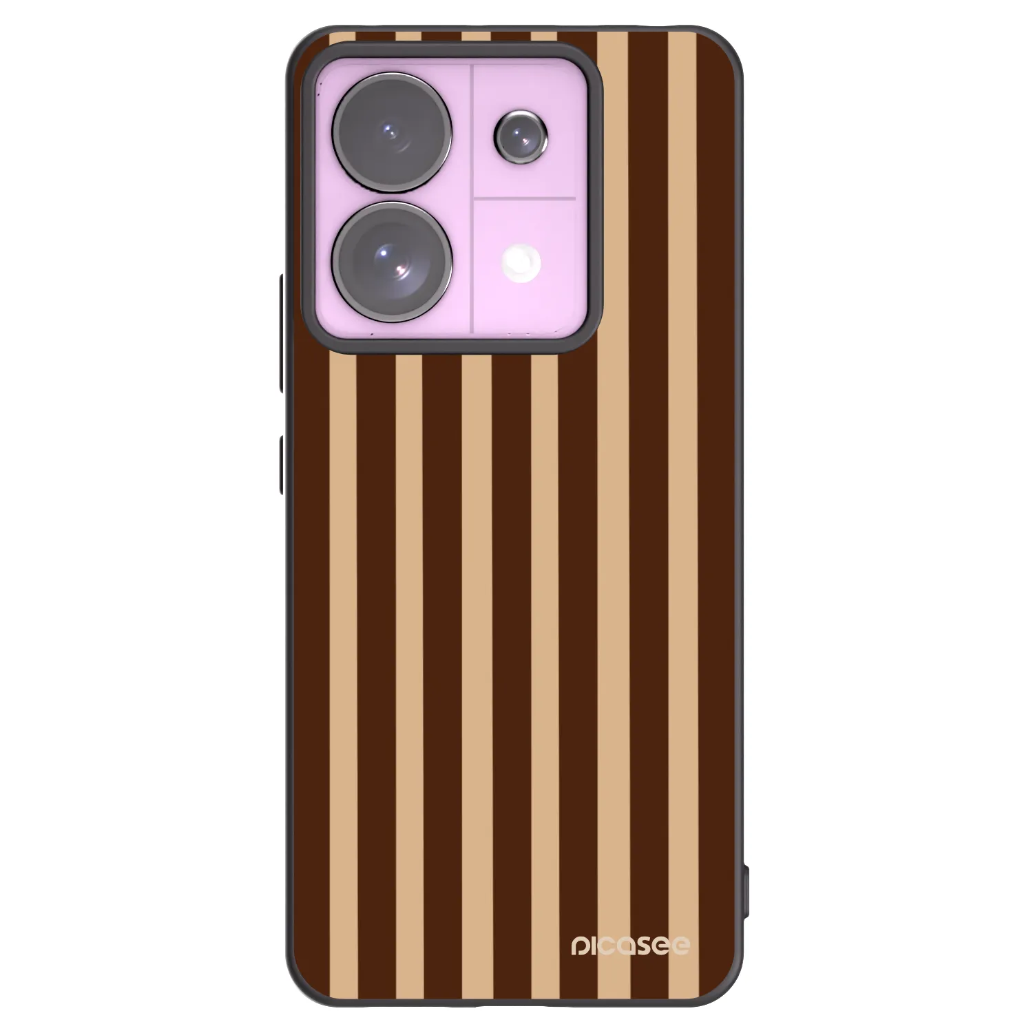 Picasee silikónový čierny obal pre Xiaomi Redmi Note 13 Pro 5G - Brown lines