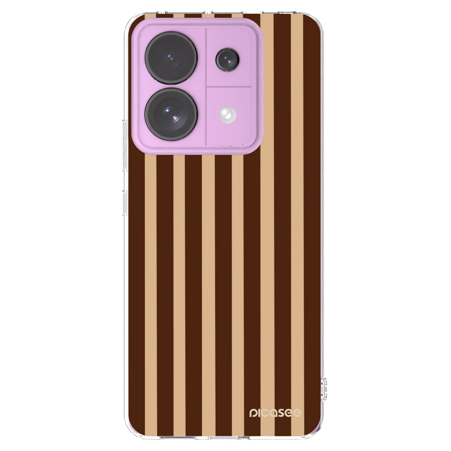Picasee silikónový prehľadný obal pre Xiaomi Redmi Note 13 Pro 5G - Brown lines