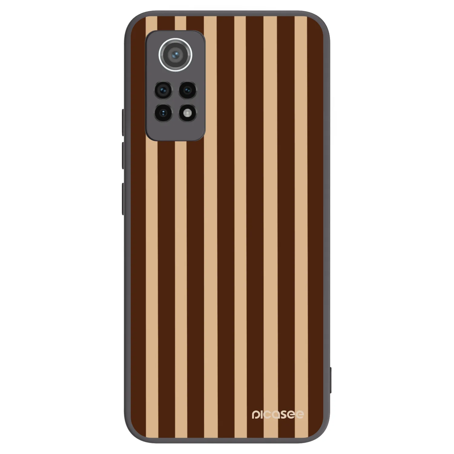 Picasee silikónový čierny obal pre Xiaomi Redmi Note 12 Pro 4G - Brown lines